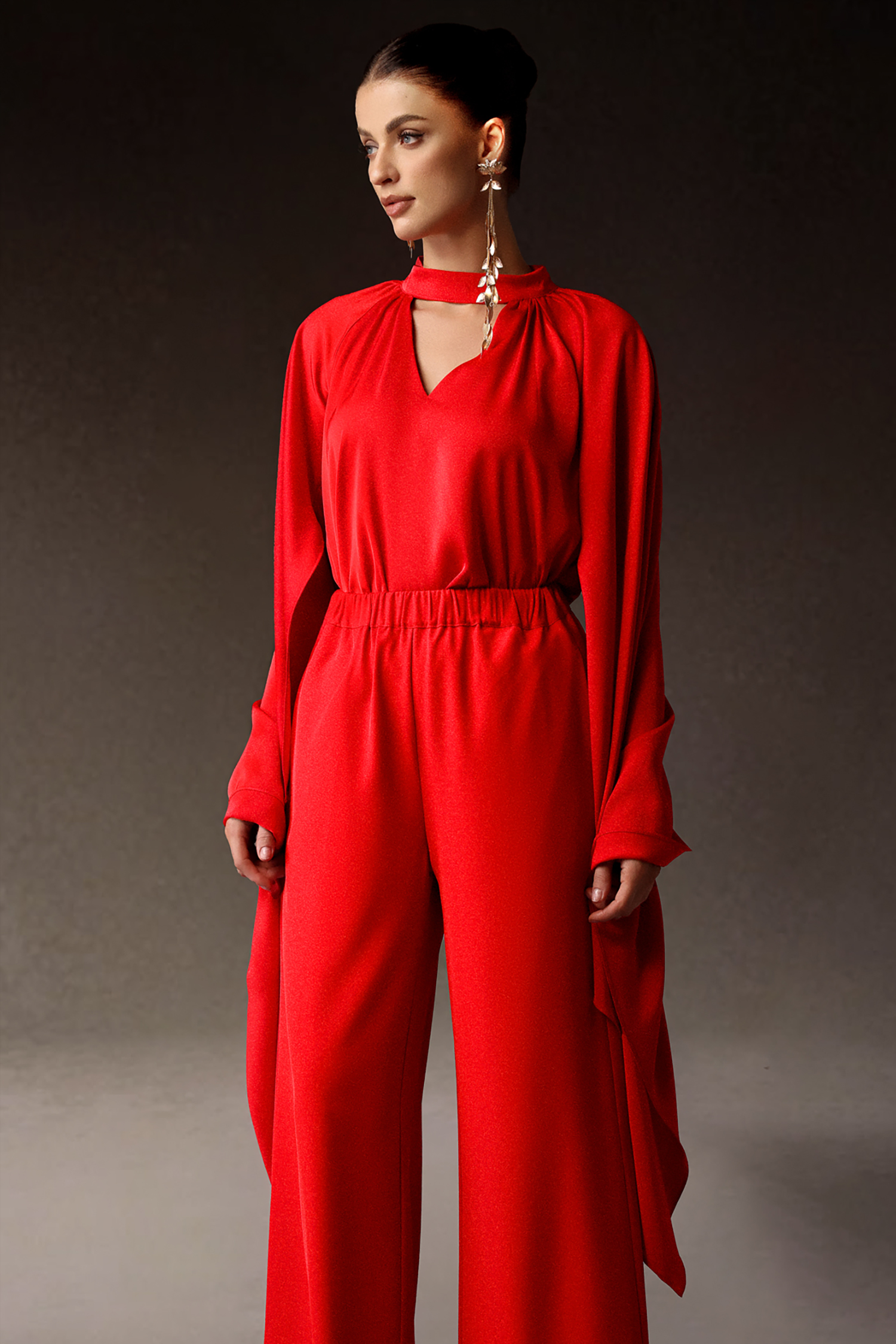 Octavia V-Neck Flounce Maxi Two-Piece Set