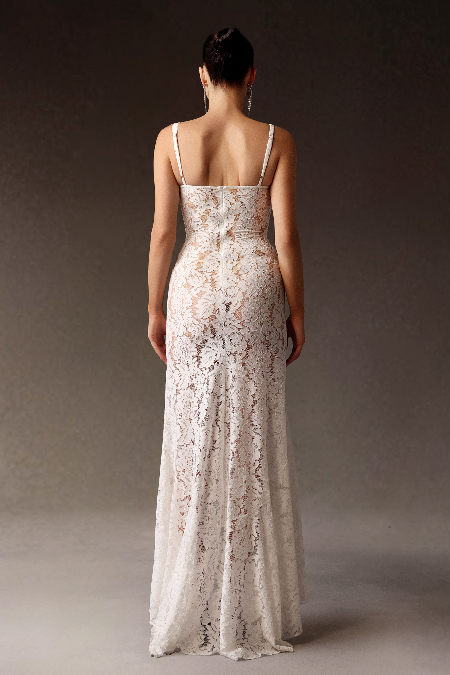 Nylah Sleeveless Lace Maxi Dress