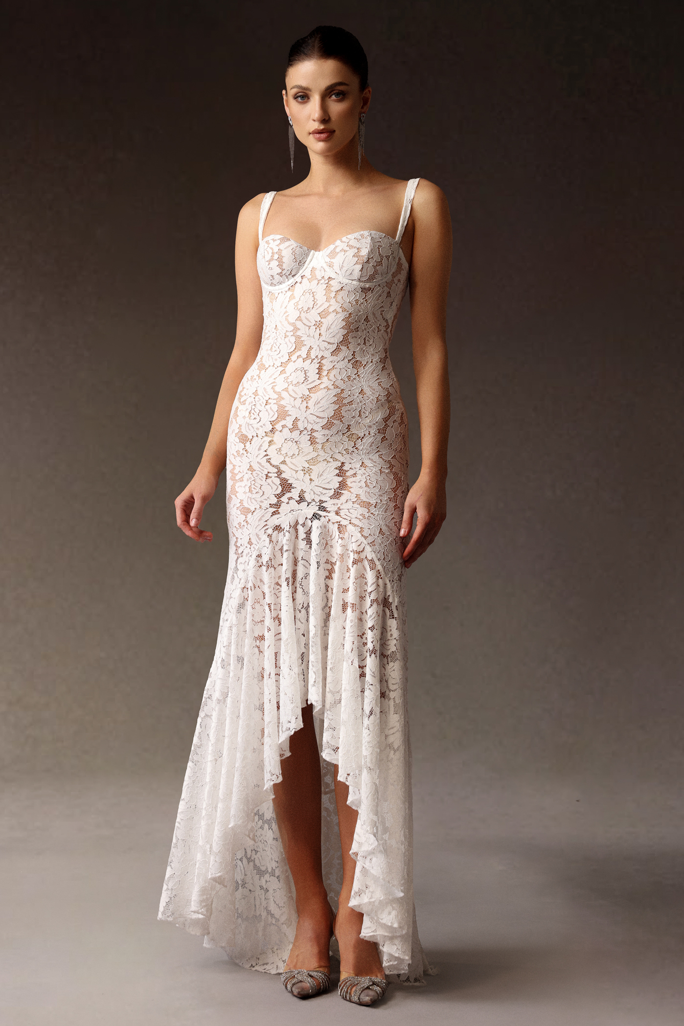 Nylah Sleeveless Lace Maxi Dress