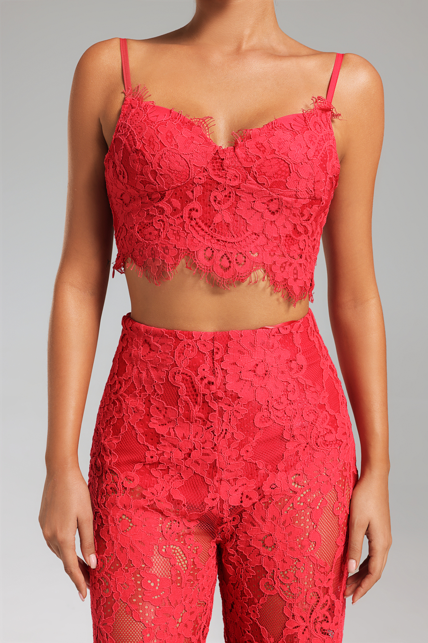 Kamo Lace Top And Pants Set