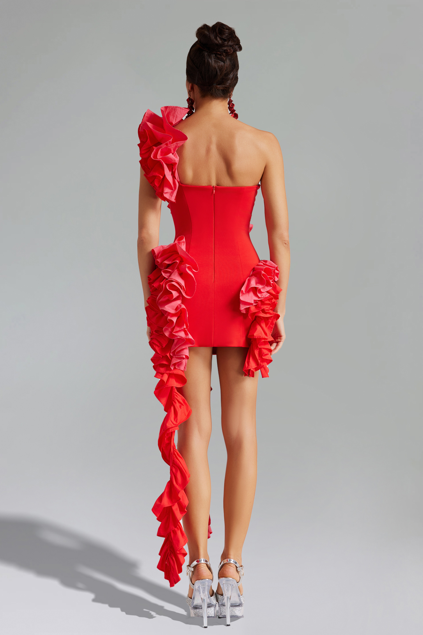 Selma One Shoulder Ruffled Mini Dress