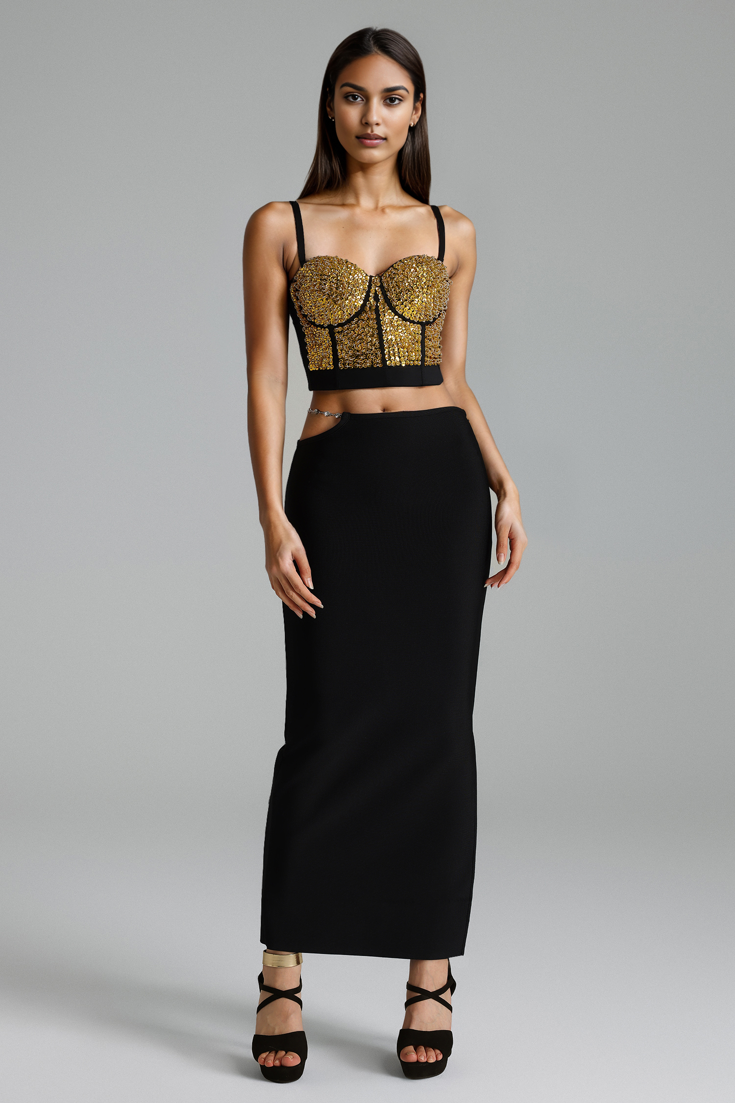 Martine Glitter Crop Top