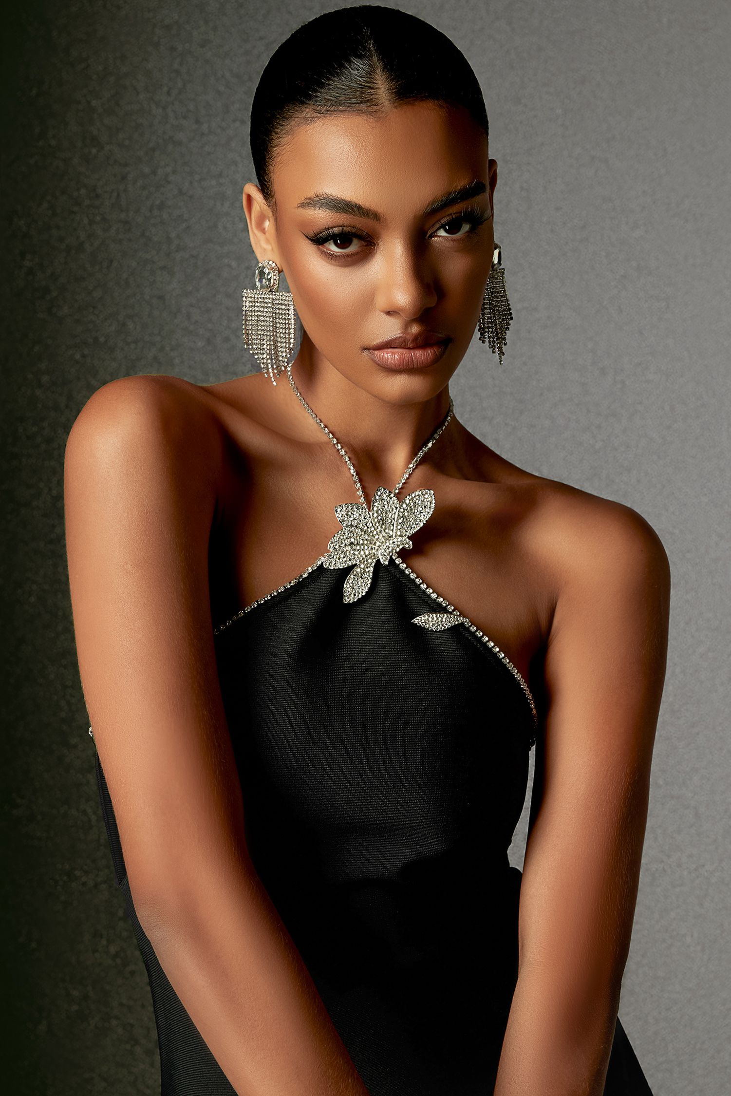 Evanfeline Halterneck Bandage Mini Dress