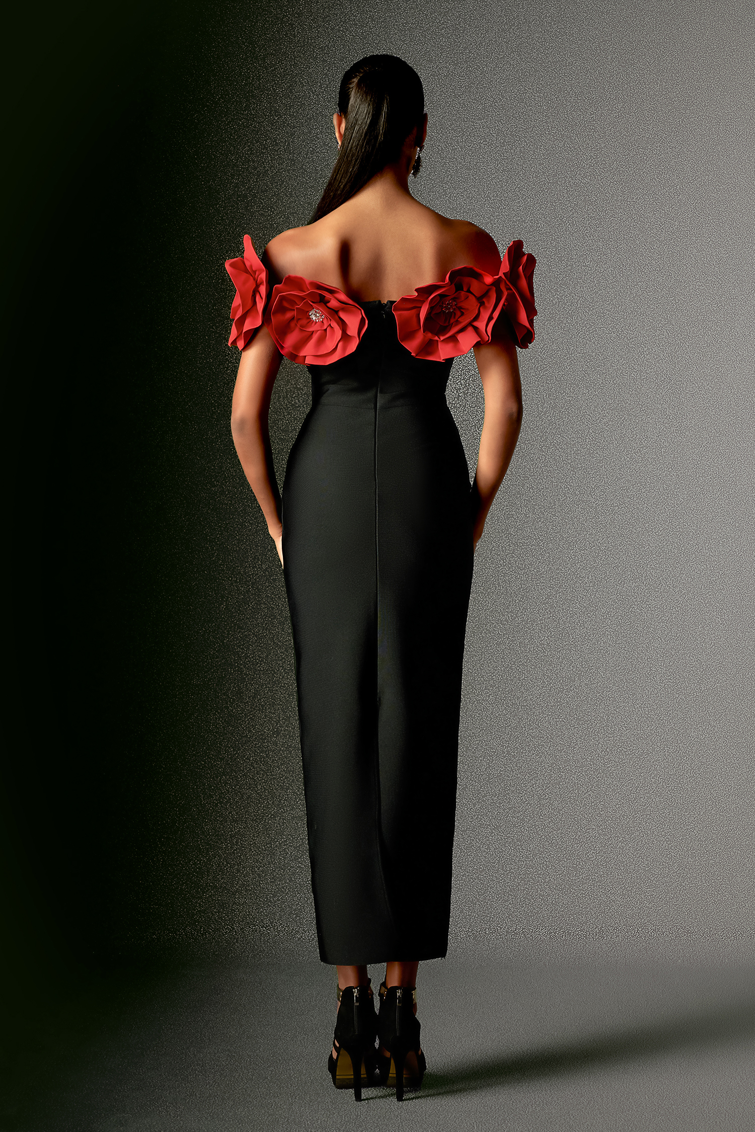 Krome Flower Off Shoulder Maxi Dress