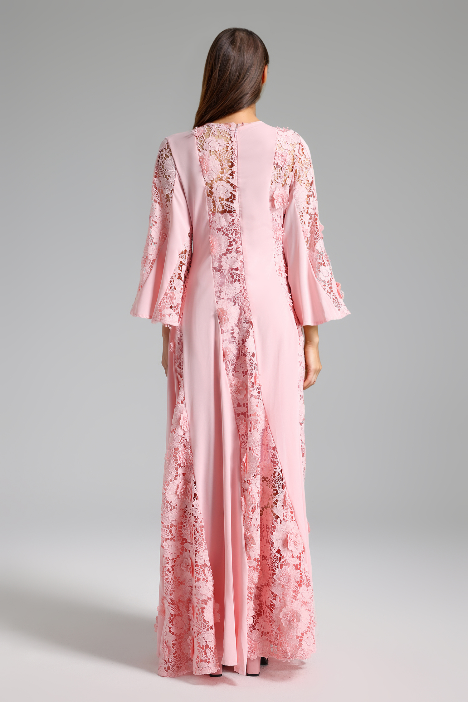 Hzere Crochet Embroidery Maxi Dress – Bellabarnett