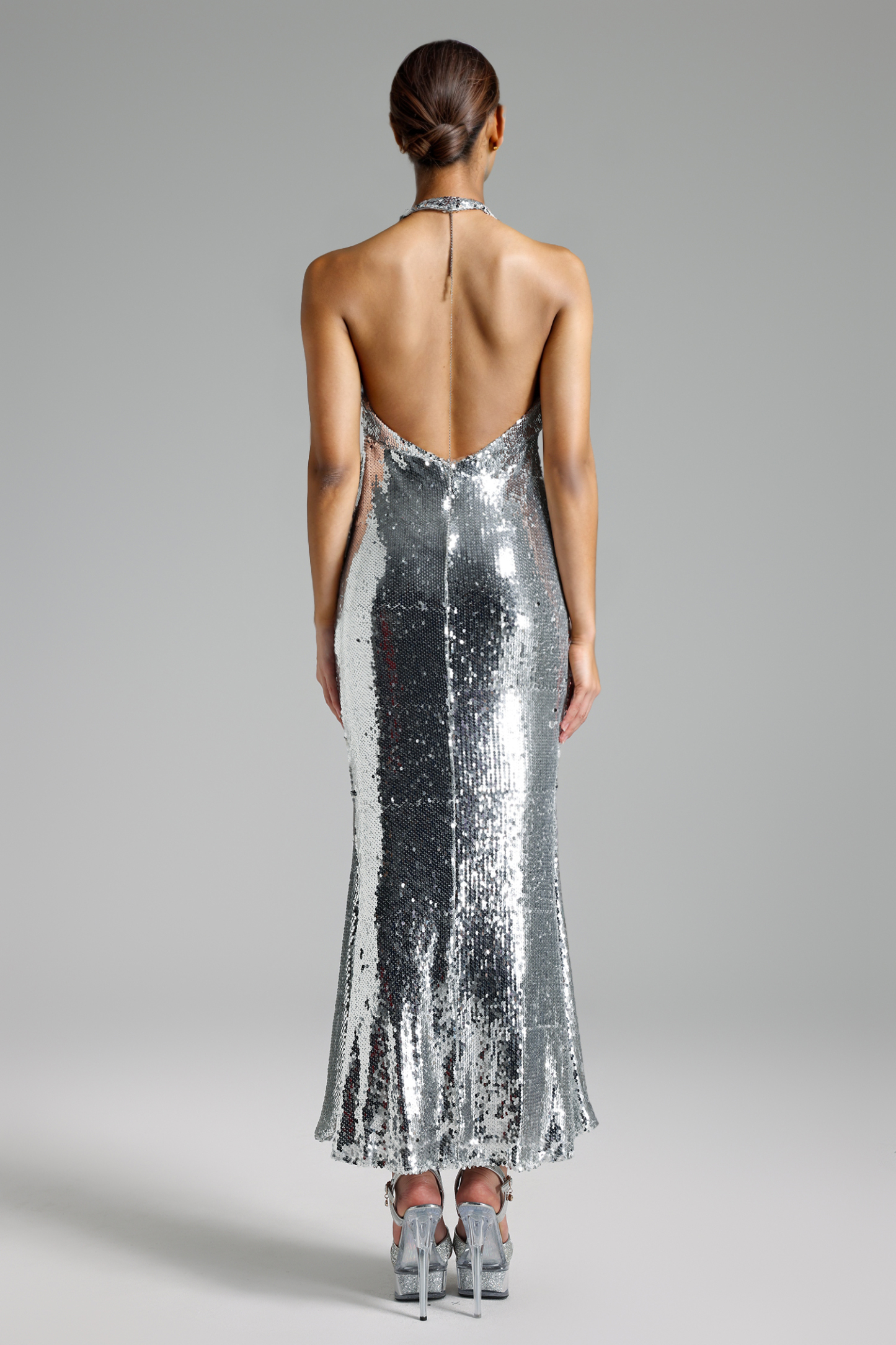 Mishra Halter Neck Sequined Dress