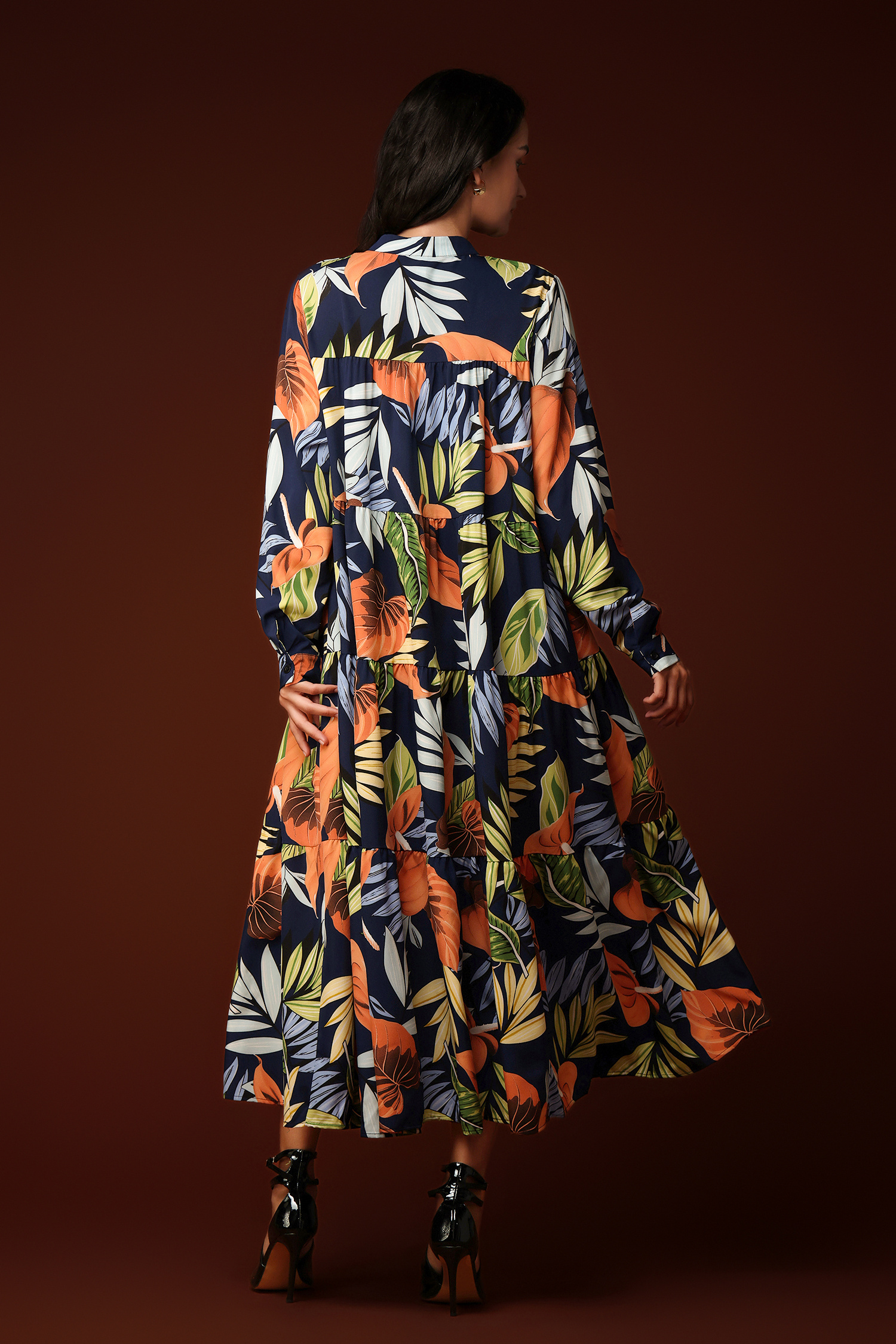 Sequoya Long Sleeves Maxi Dress