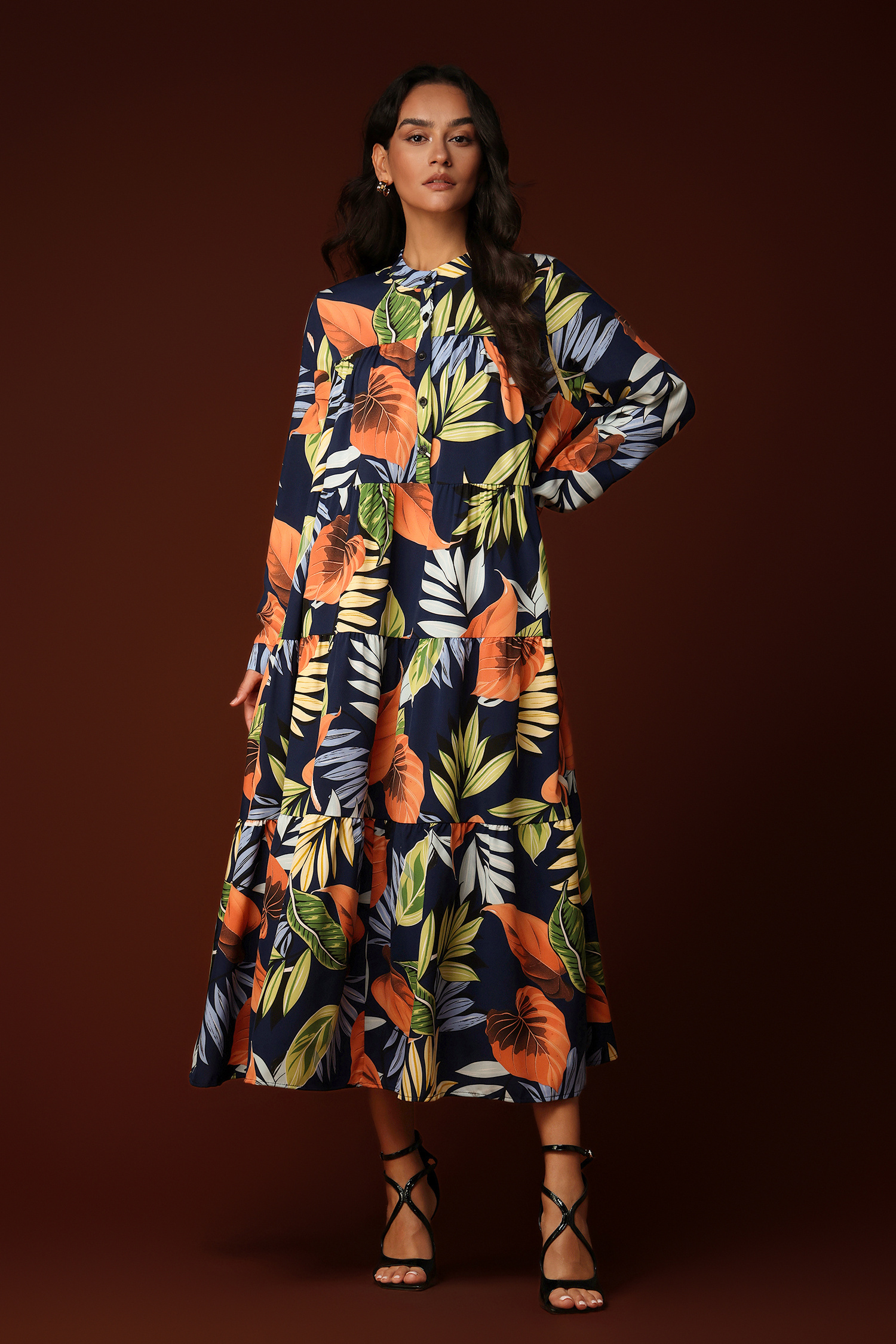 Sequoya Long Sleeves Maxi Dress