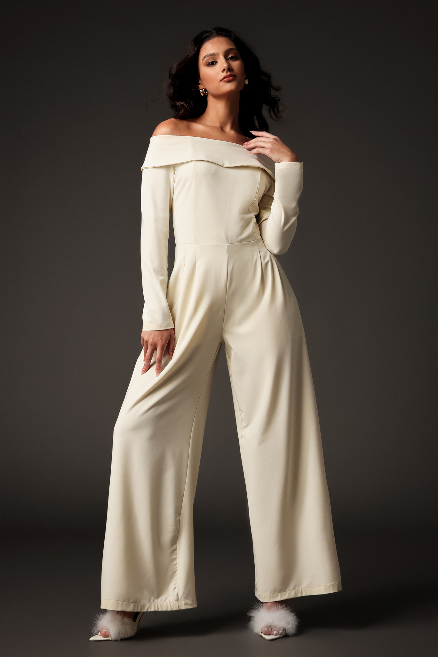 Lucifa One Shoulder Long Sleeves Jumpsuit