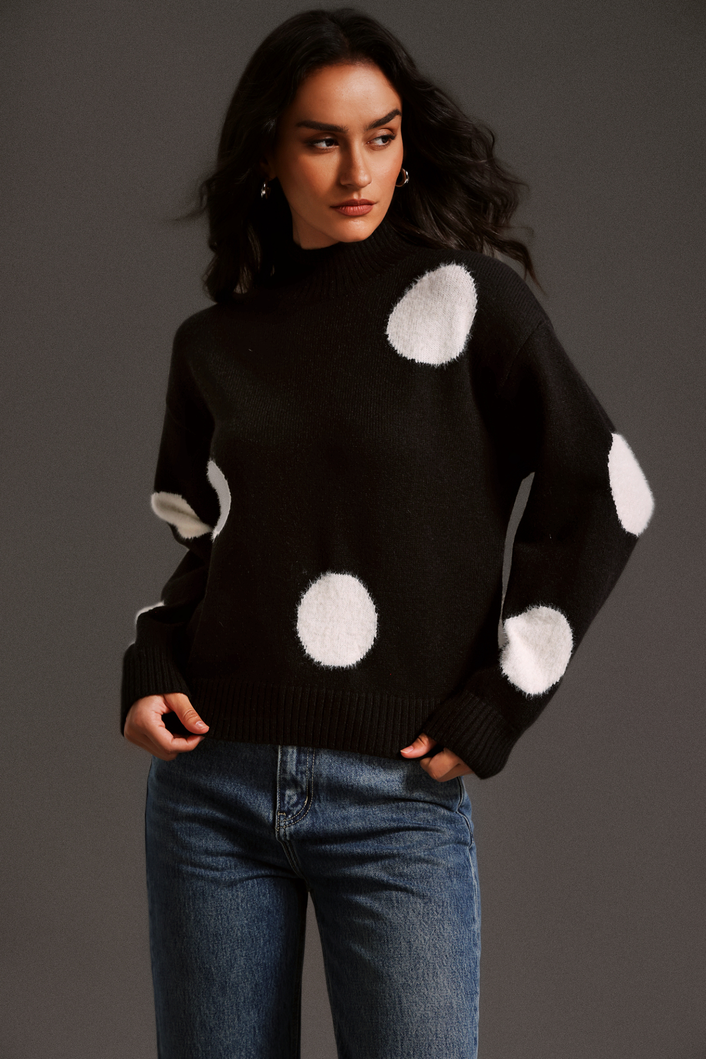 Omi High Neck Long Sleeves Top