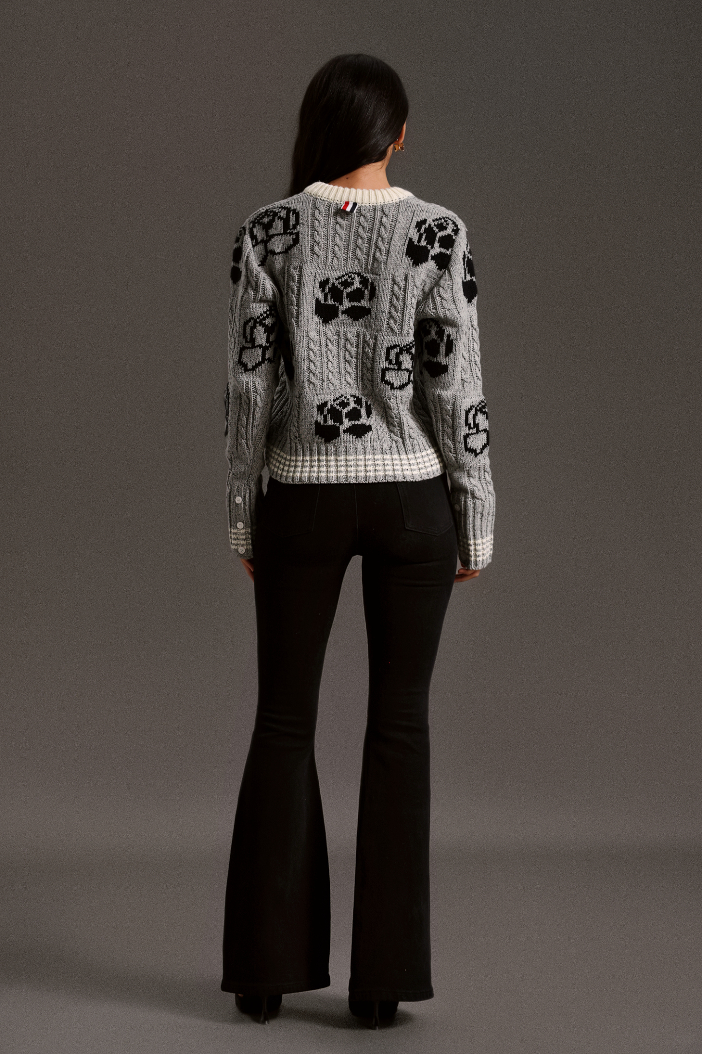 Johe  Round Neck Long Sleeves Printing Blouse