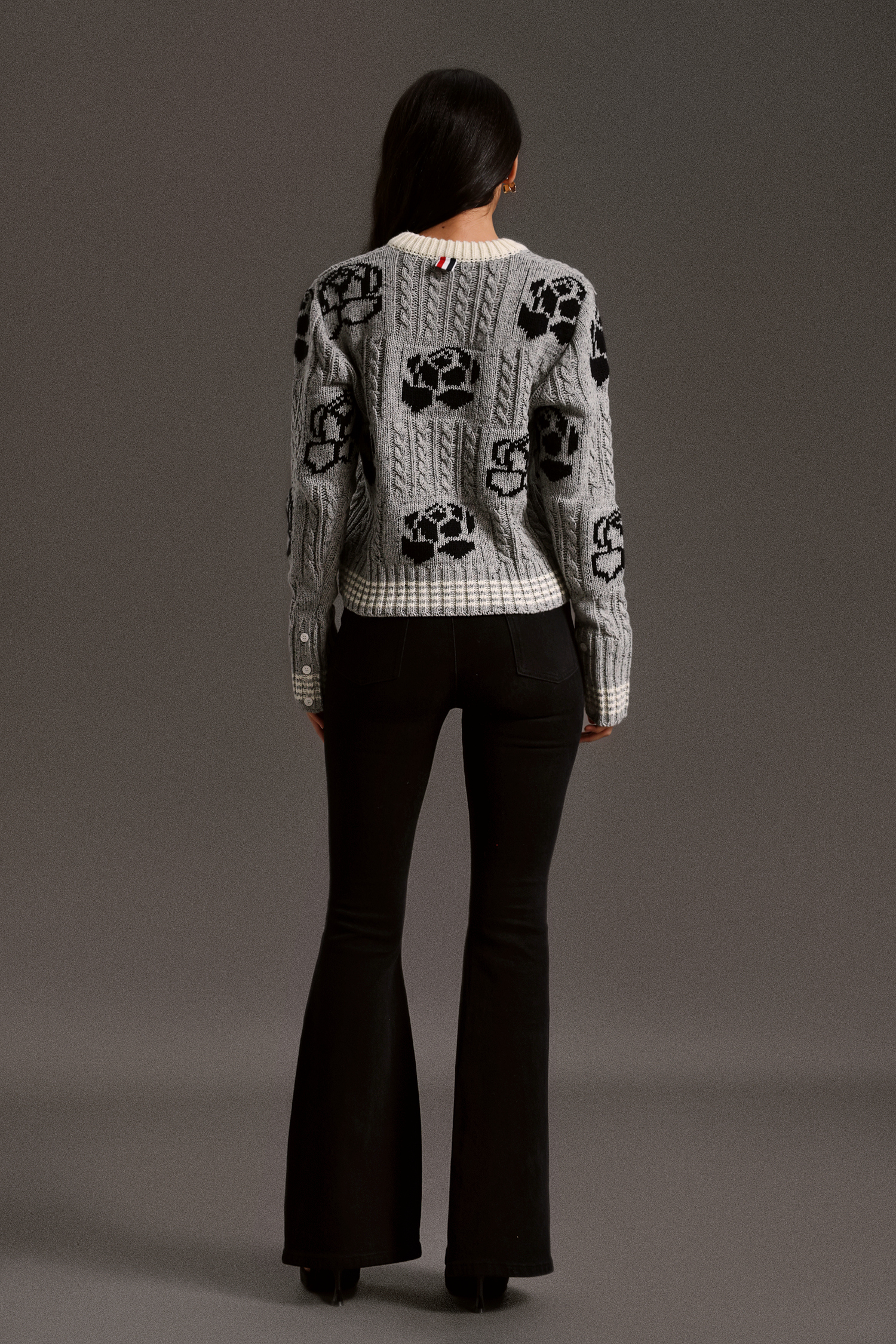 Johe  Round Neck Long Sleeves Printing Blouse