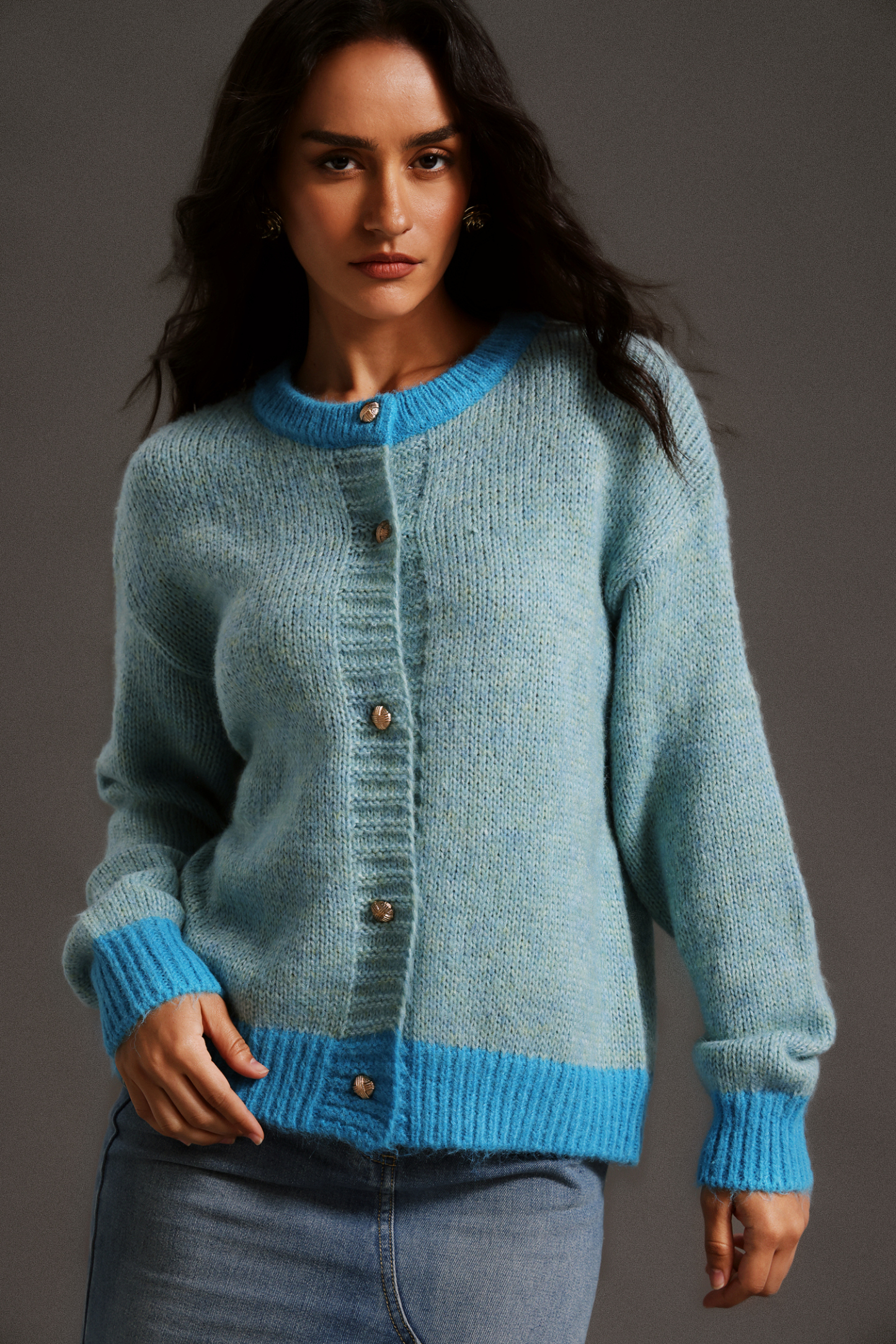 Gala Round Neck Long Sleeves Blouse