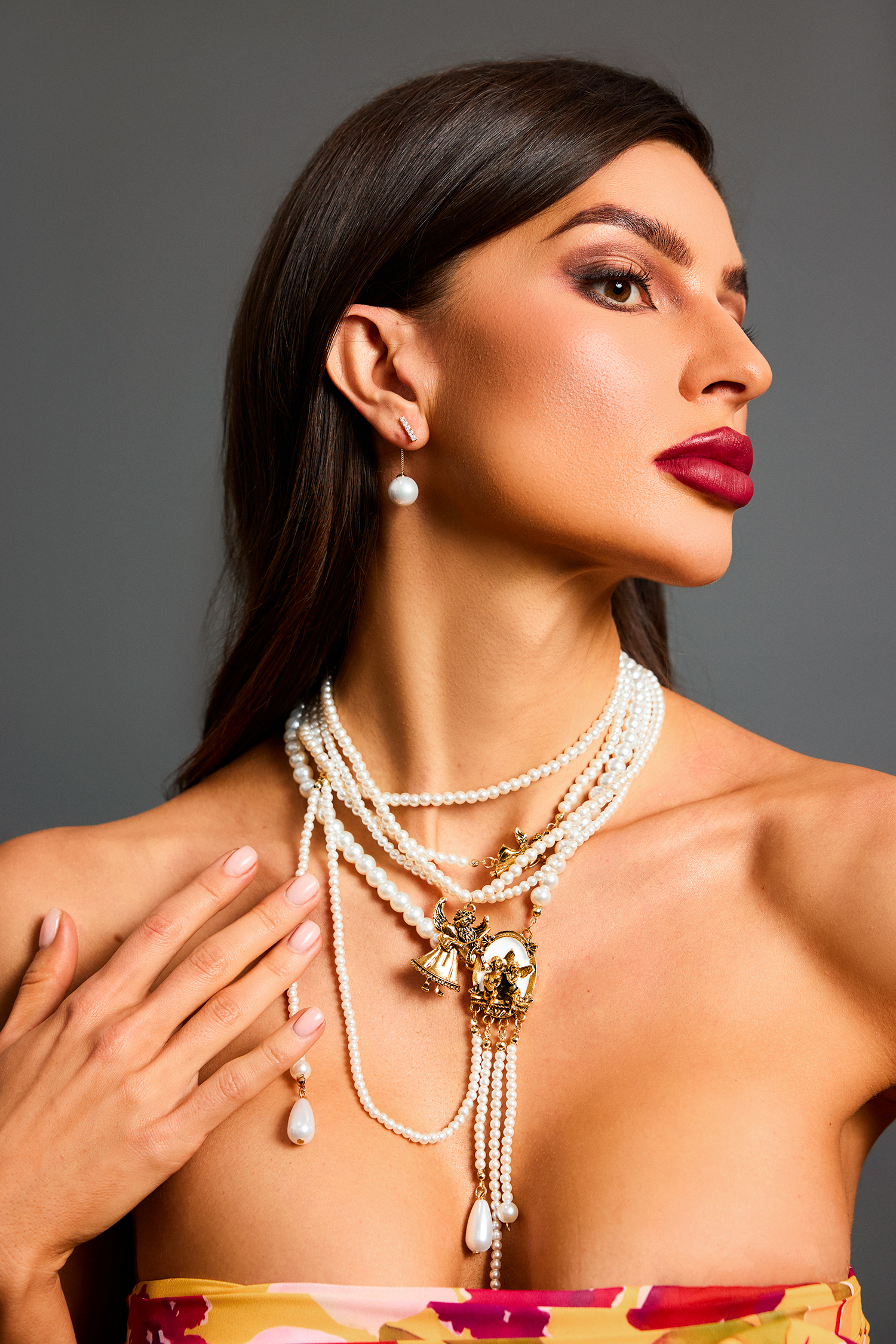 気になる対象商品 Sienna Bow Pearl Tassel Maxi Pendant – Bellabarnett サロペット・オーバーオール・オールインワン