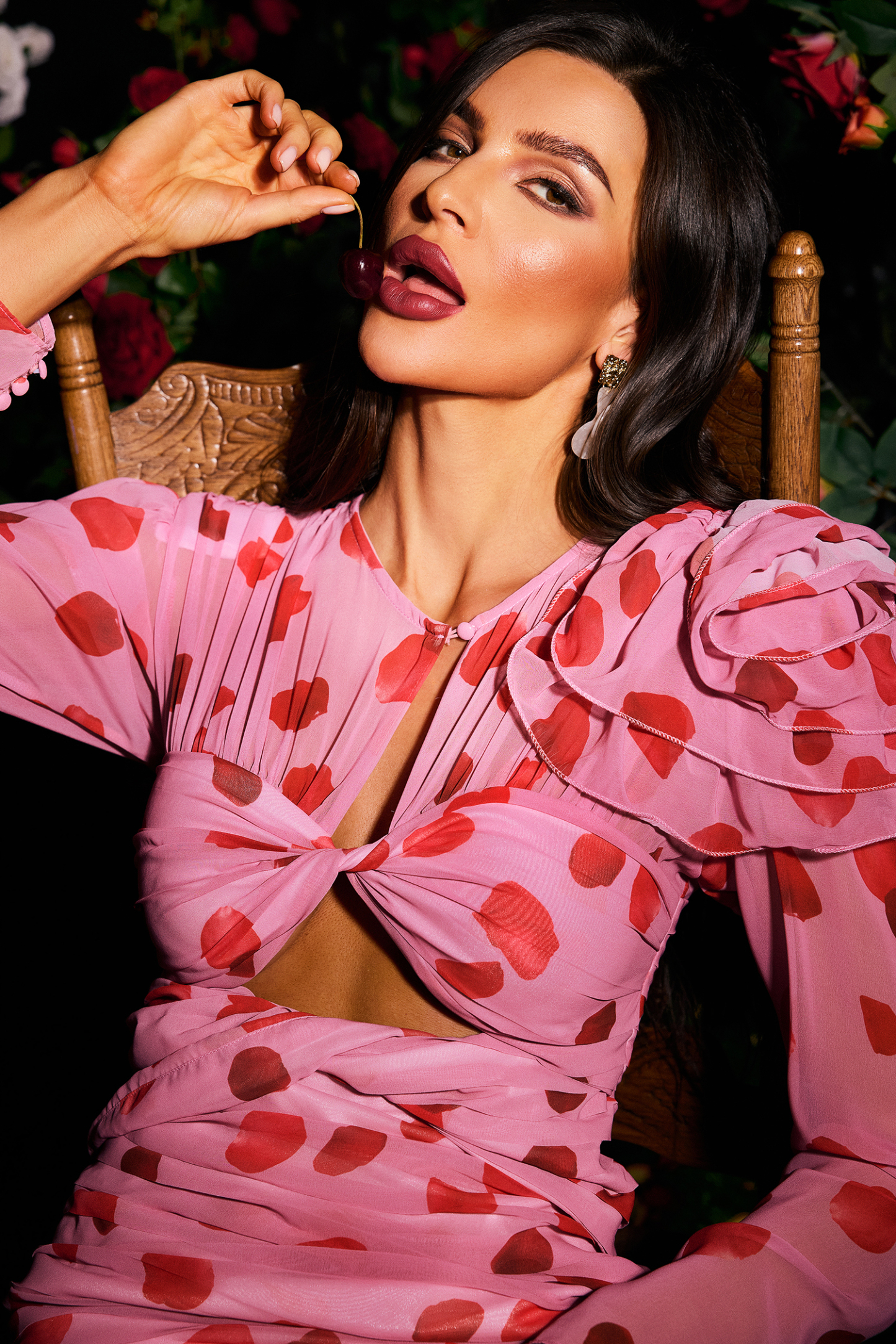 Eren Cut Out Printed Mini Dress