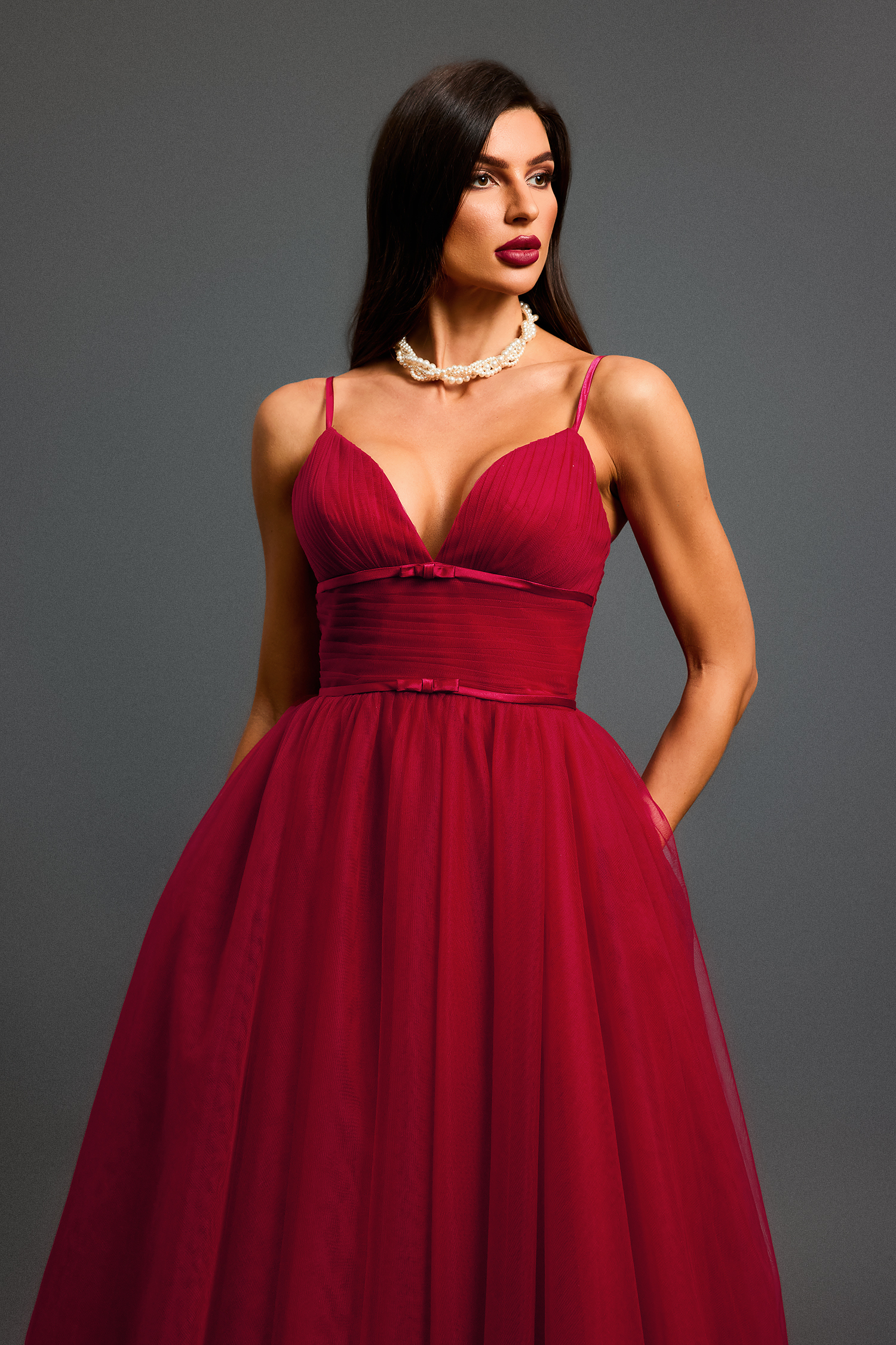 Nani Sleeveless V-Neck Backless Midi Dress