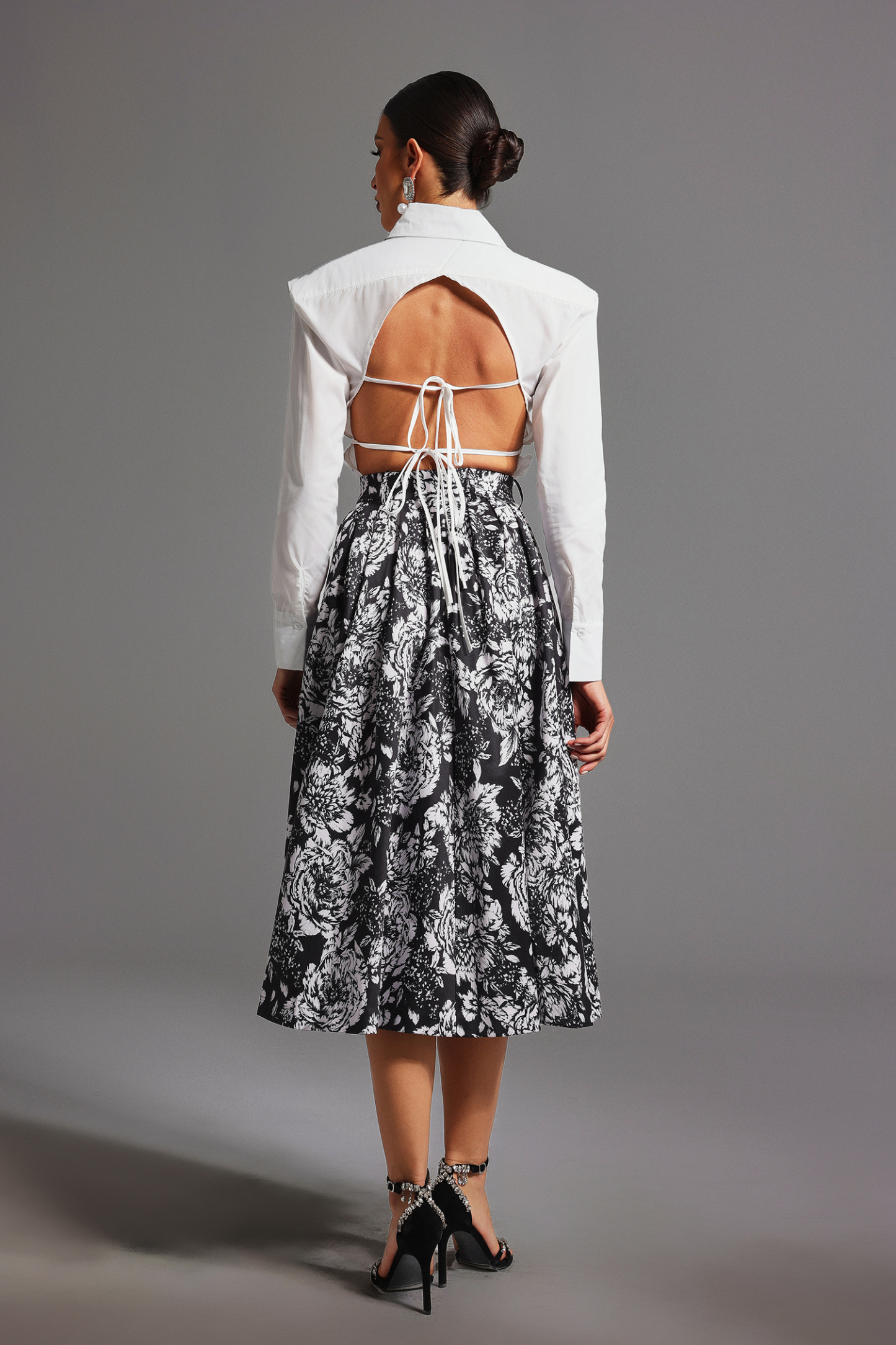 Zuly Sleeveless Printing Mini Skirt