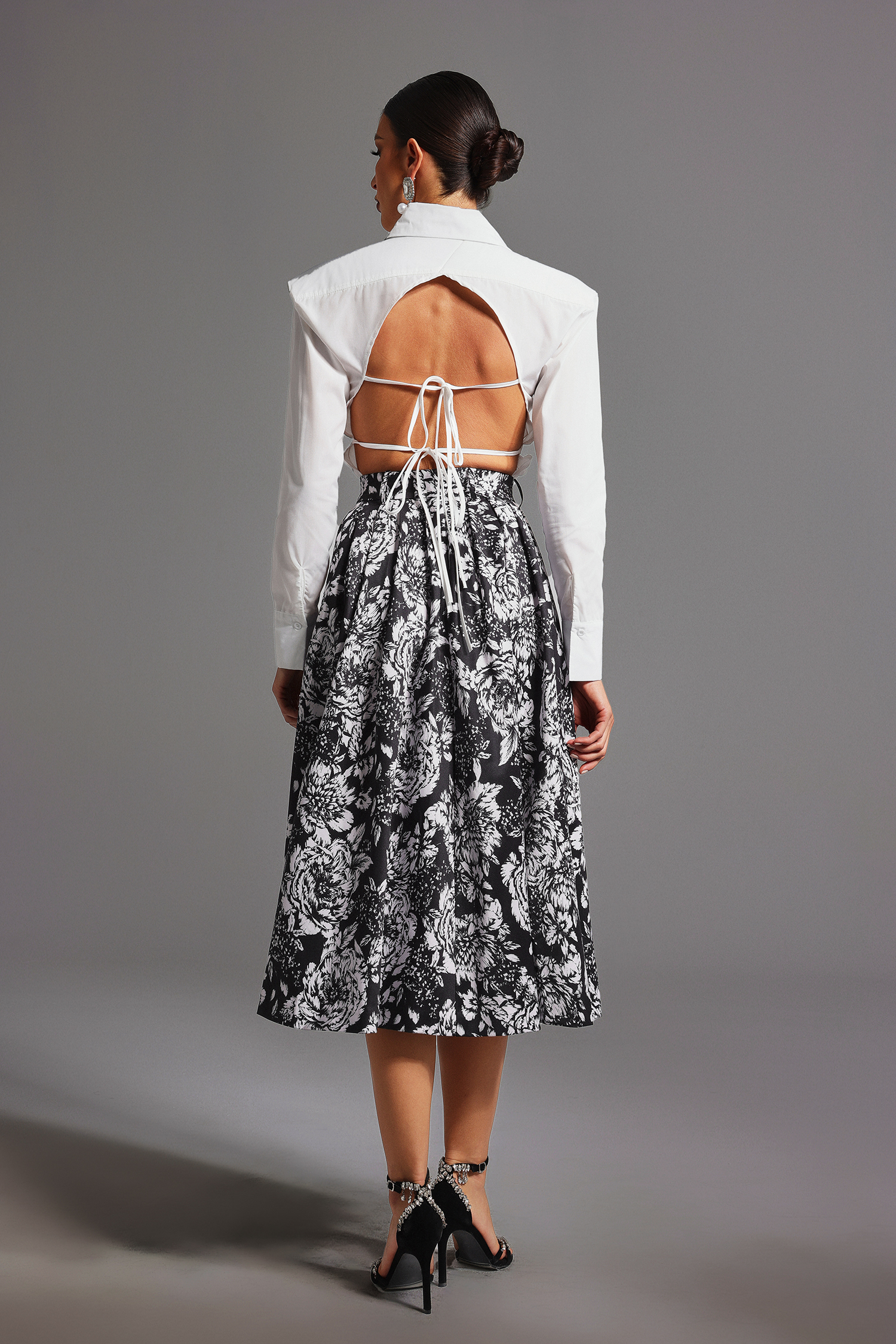 Zuly Sleeveless Printing Mini Skirt