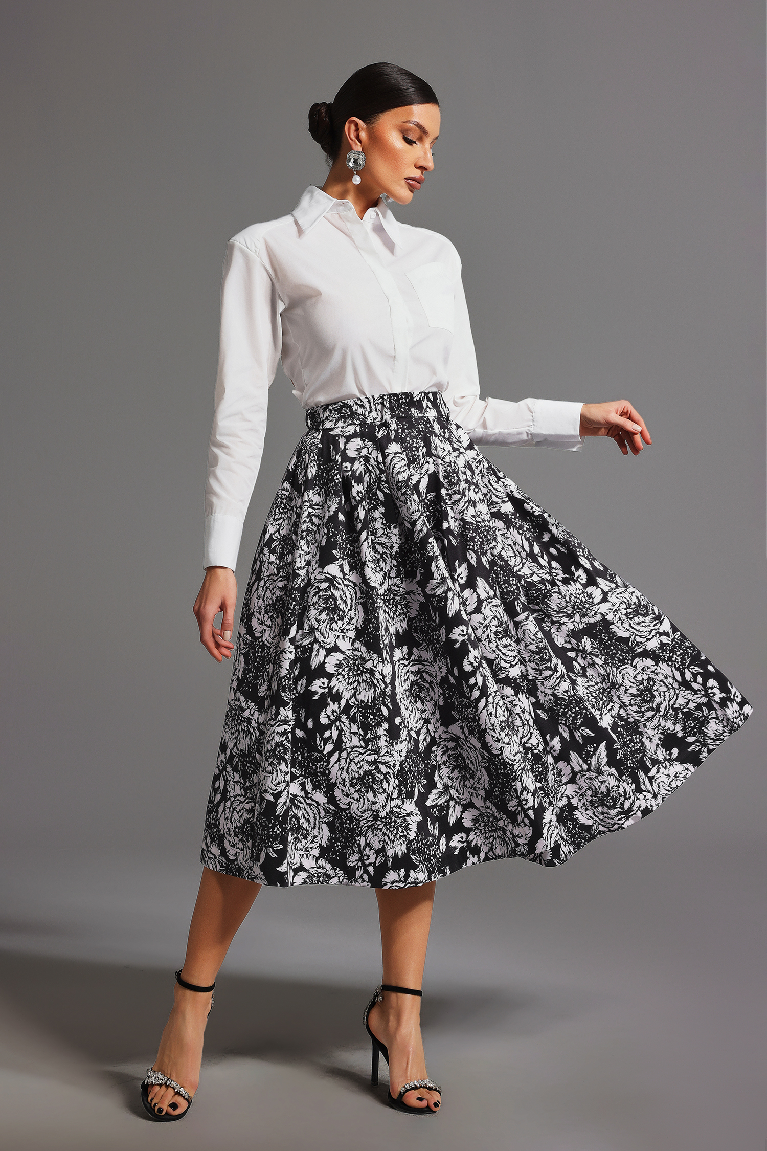 Zuly Sleeveless Printing Mini Skirt