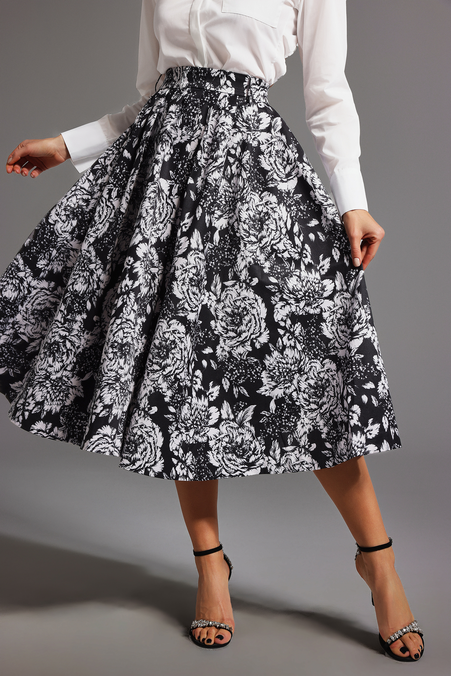 Zuly Sleeveless Printing Mini Skirt