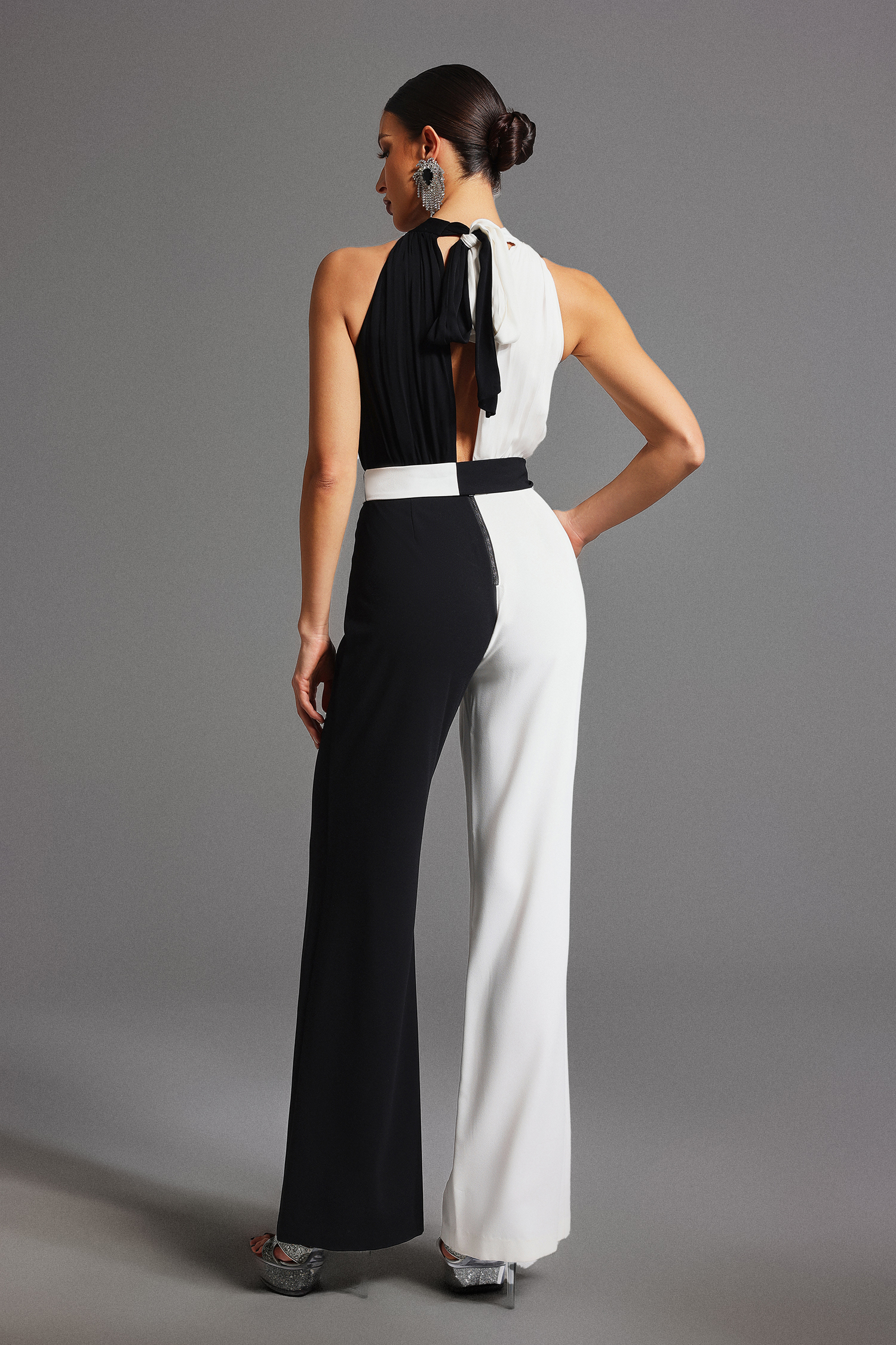 Suky Sleeveless Fold Maxi Jumpsuit