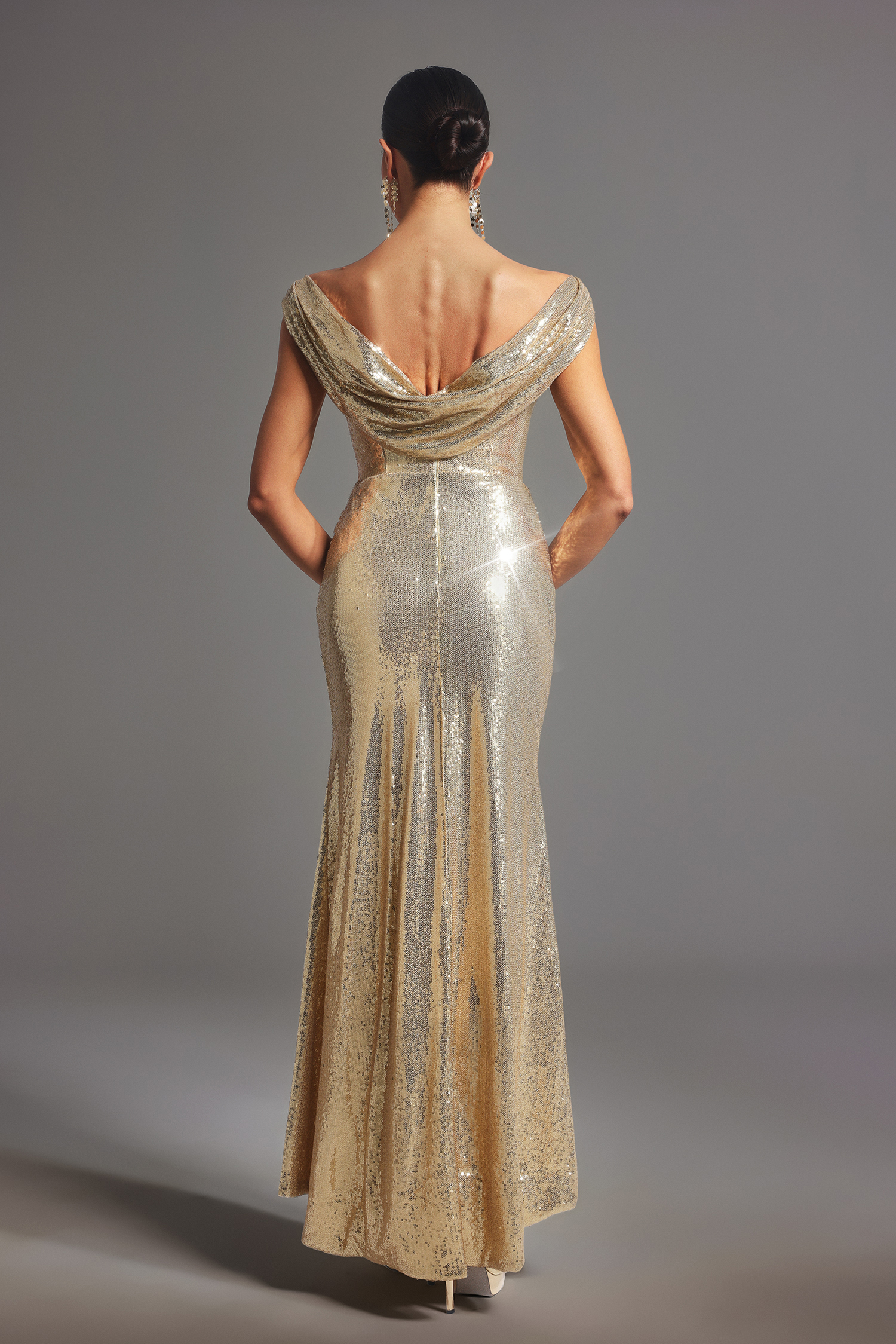 Marley Sleeveless Backless Sequin Maxi Dress