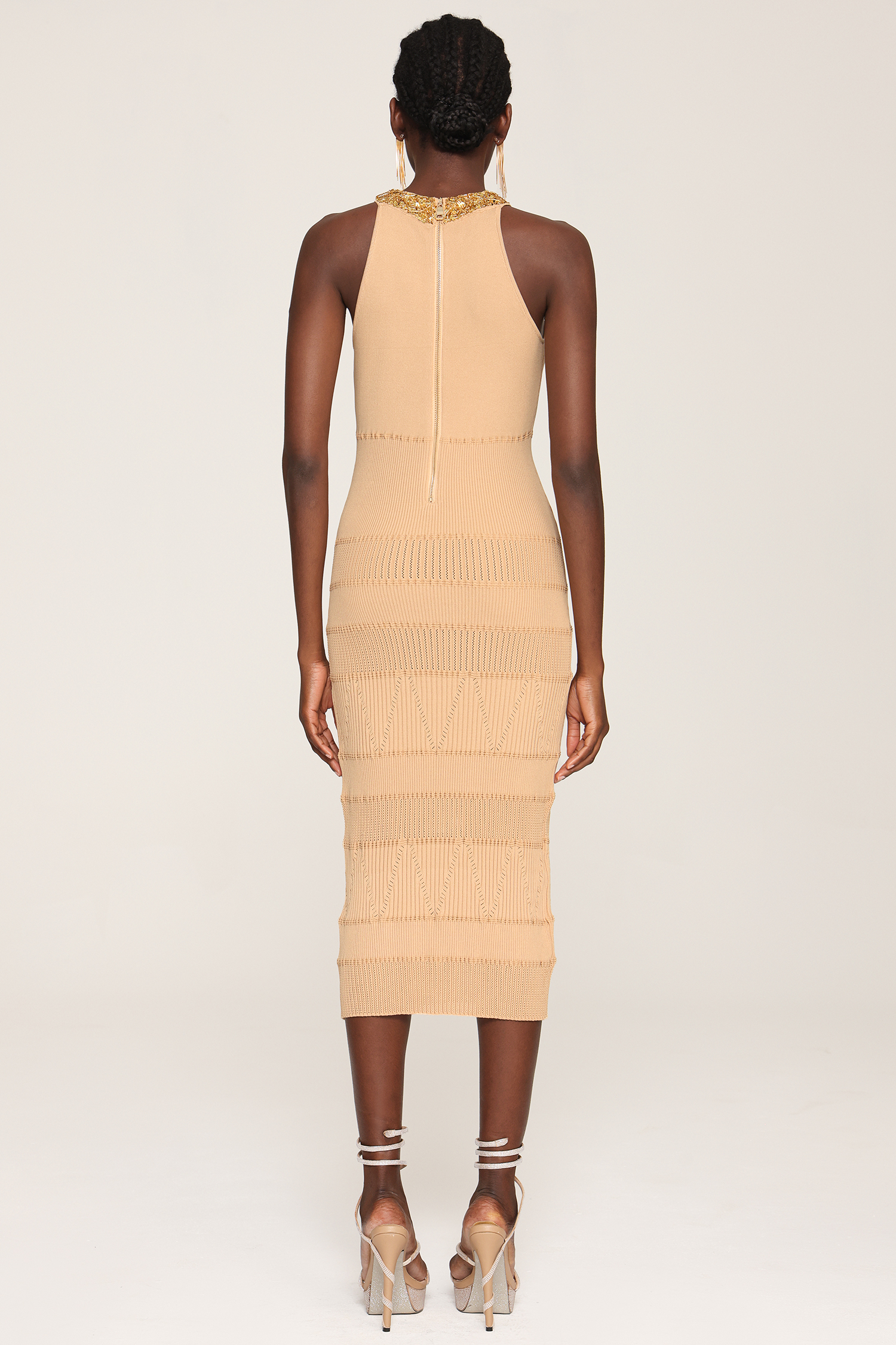 Unica Sleeveless Sequin Round Neck Maxi Dress