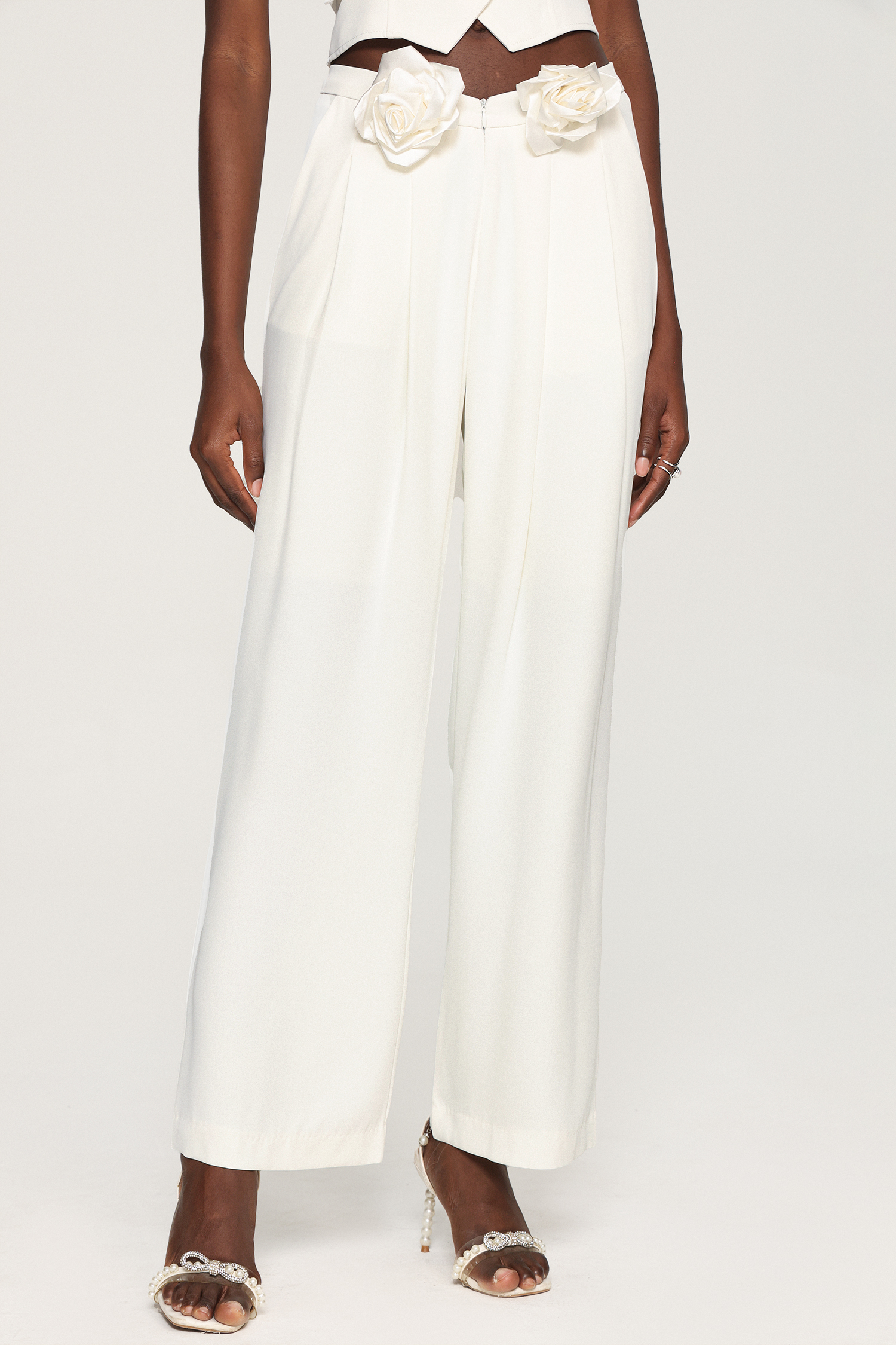 Elora Flower Sleeveless Suit Vest And Pants Two-Piece Set