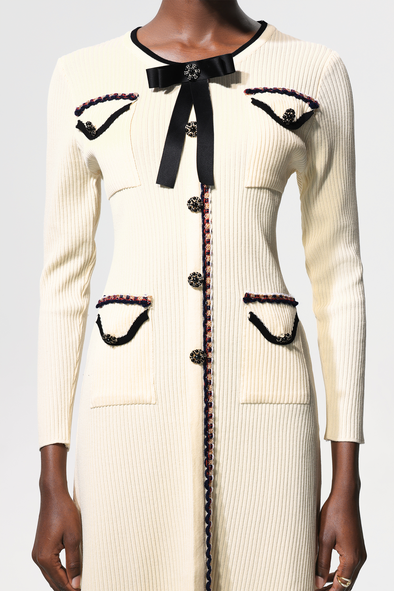 Janiyah Long Sleeves Bowknot Mini Dress