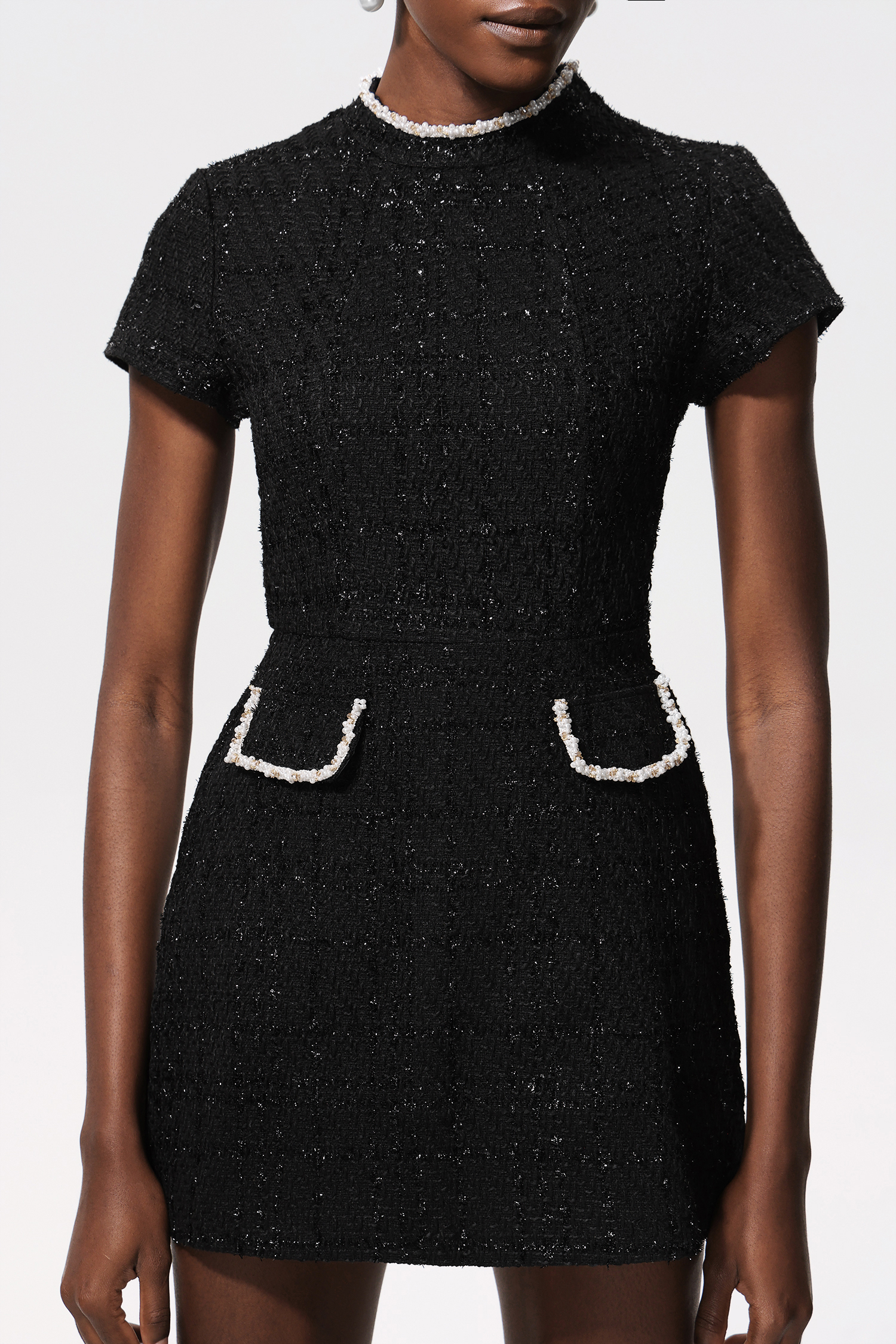 Quincy Short Sleeve Diamond Mini Dress