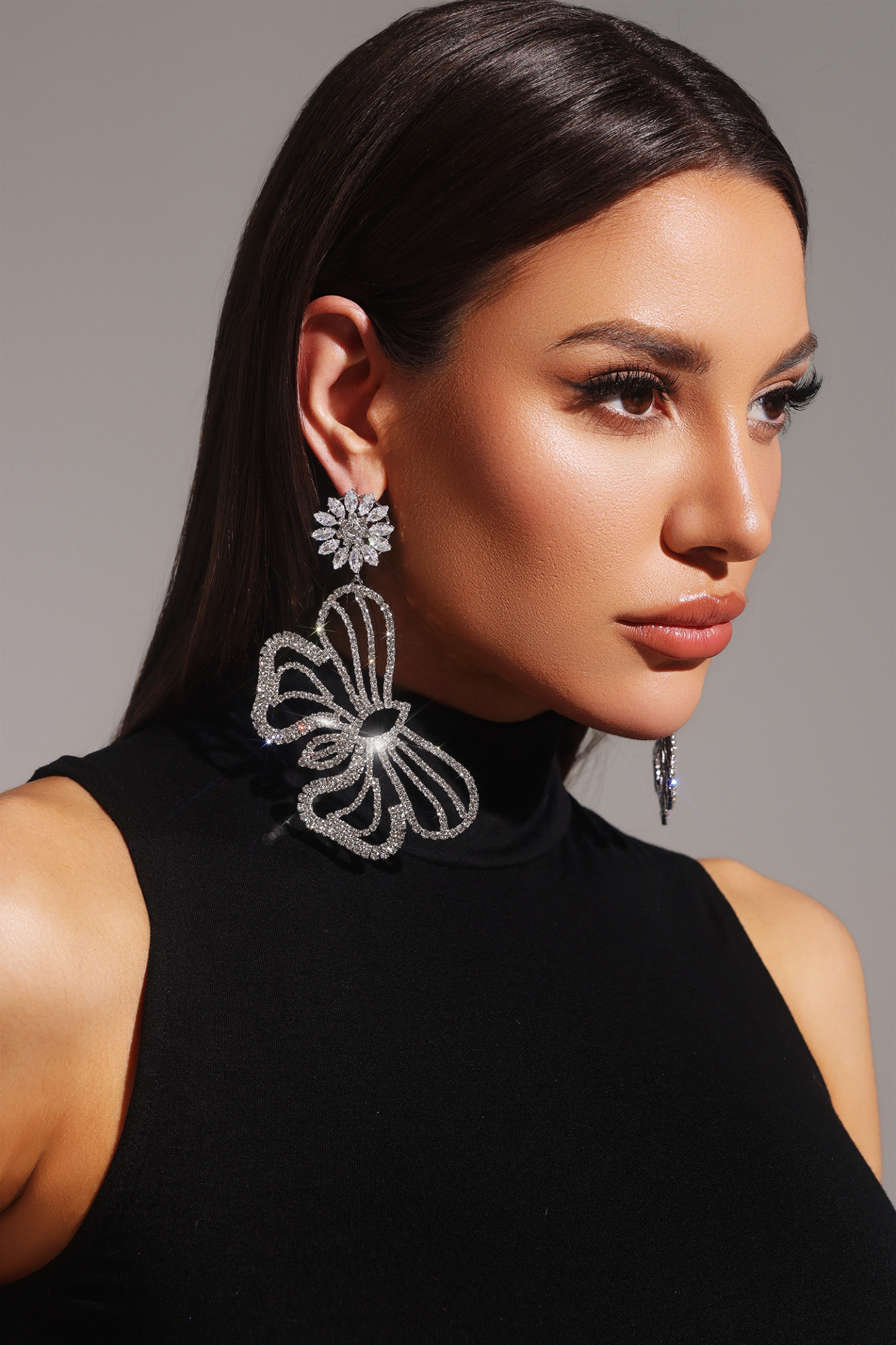 Kaia Butterfly Hollow Out Diamond Earrings