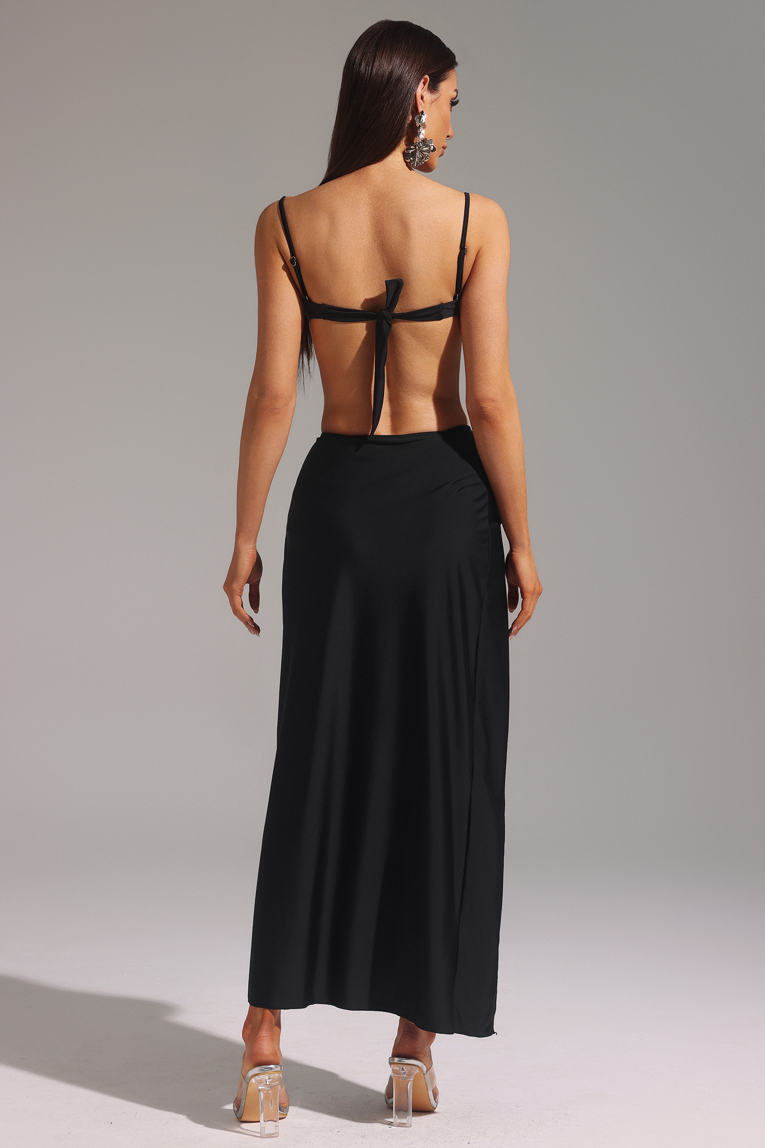 Jerlyn Sleeveless Slit Maxi Swimsuit