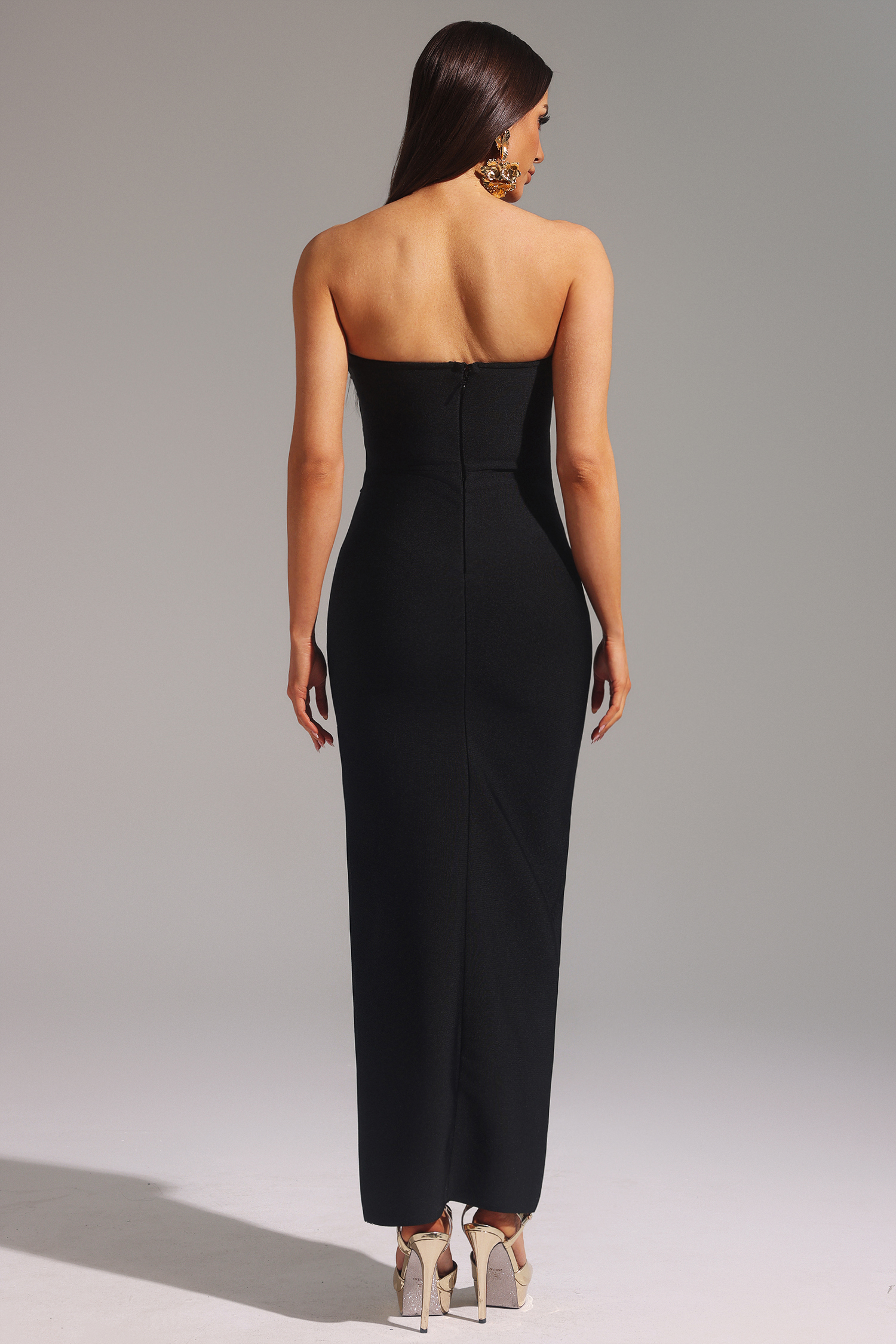 Rola Sleeveless Hollow Out Diamond Maxi Dress