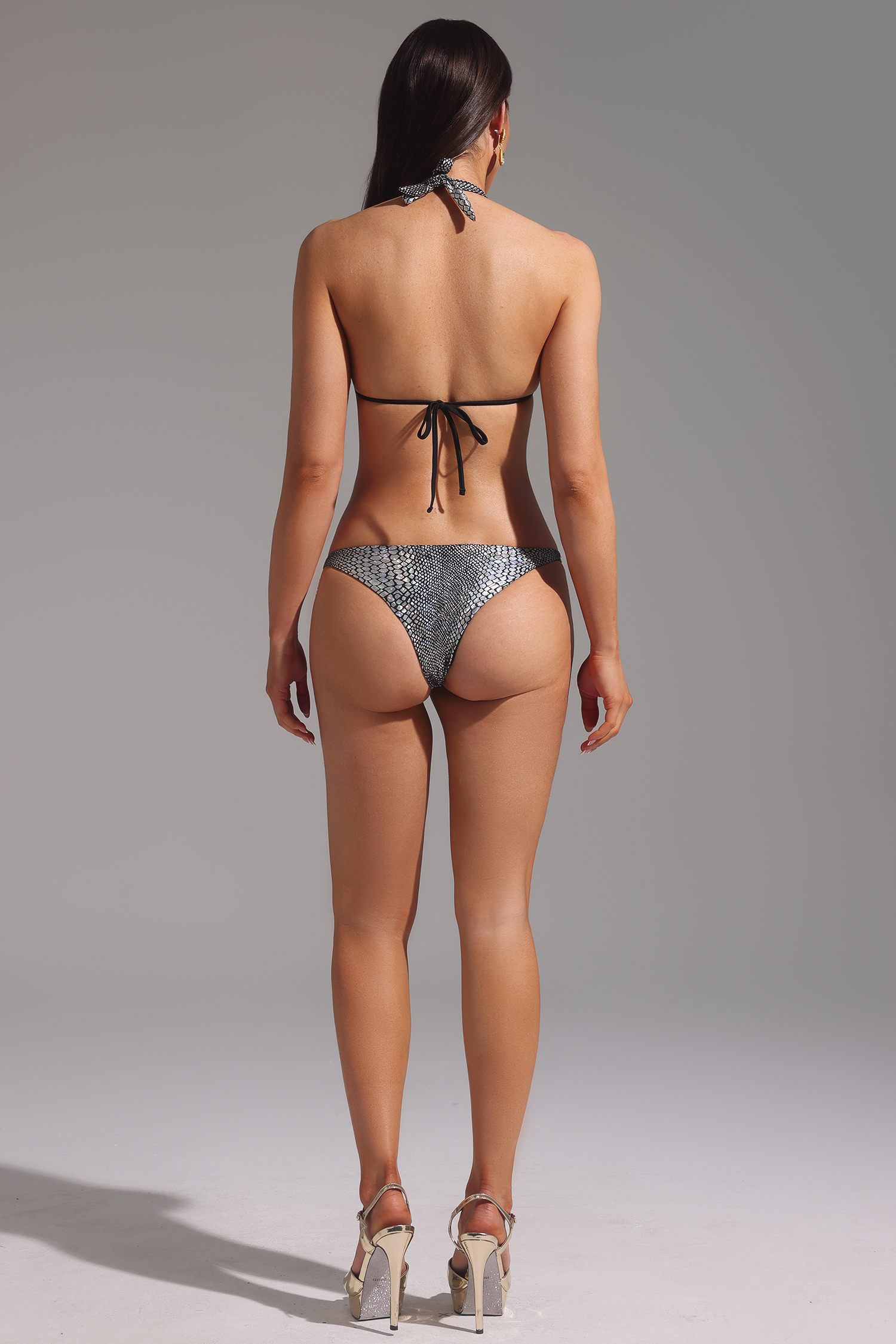 Porsha Halter Diamond Mini Bikini Two-Piece Set