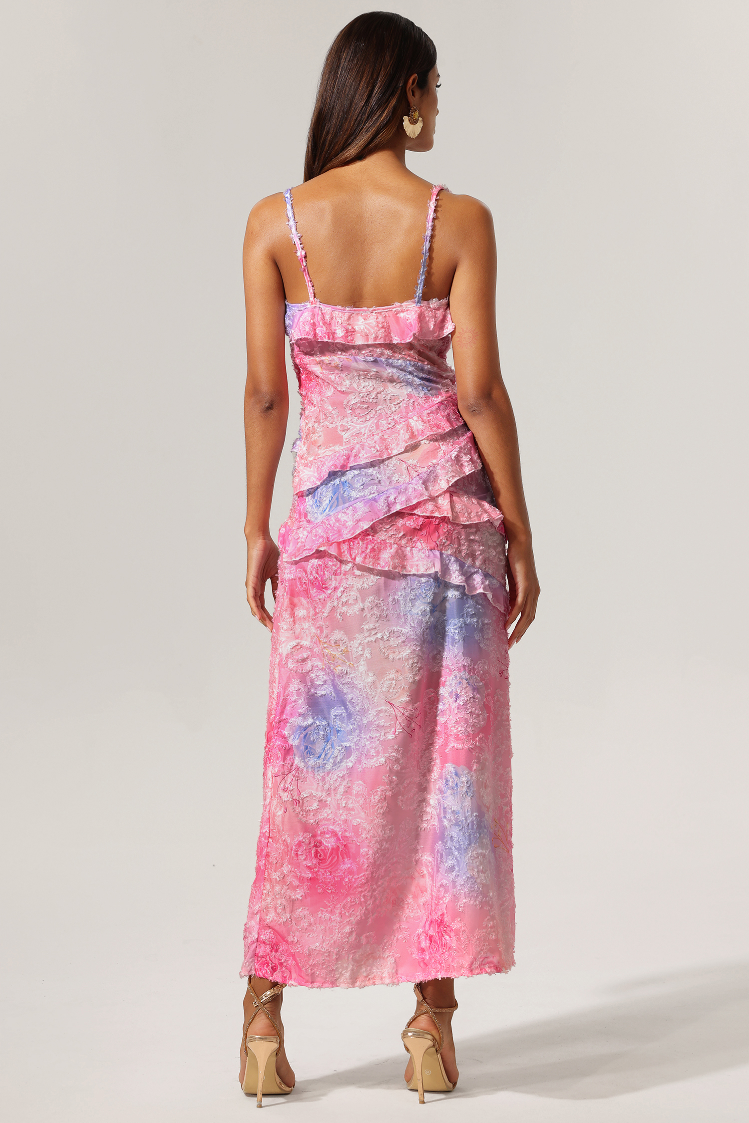 Gunnhild Printed Ruffled Maxi Dress
