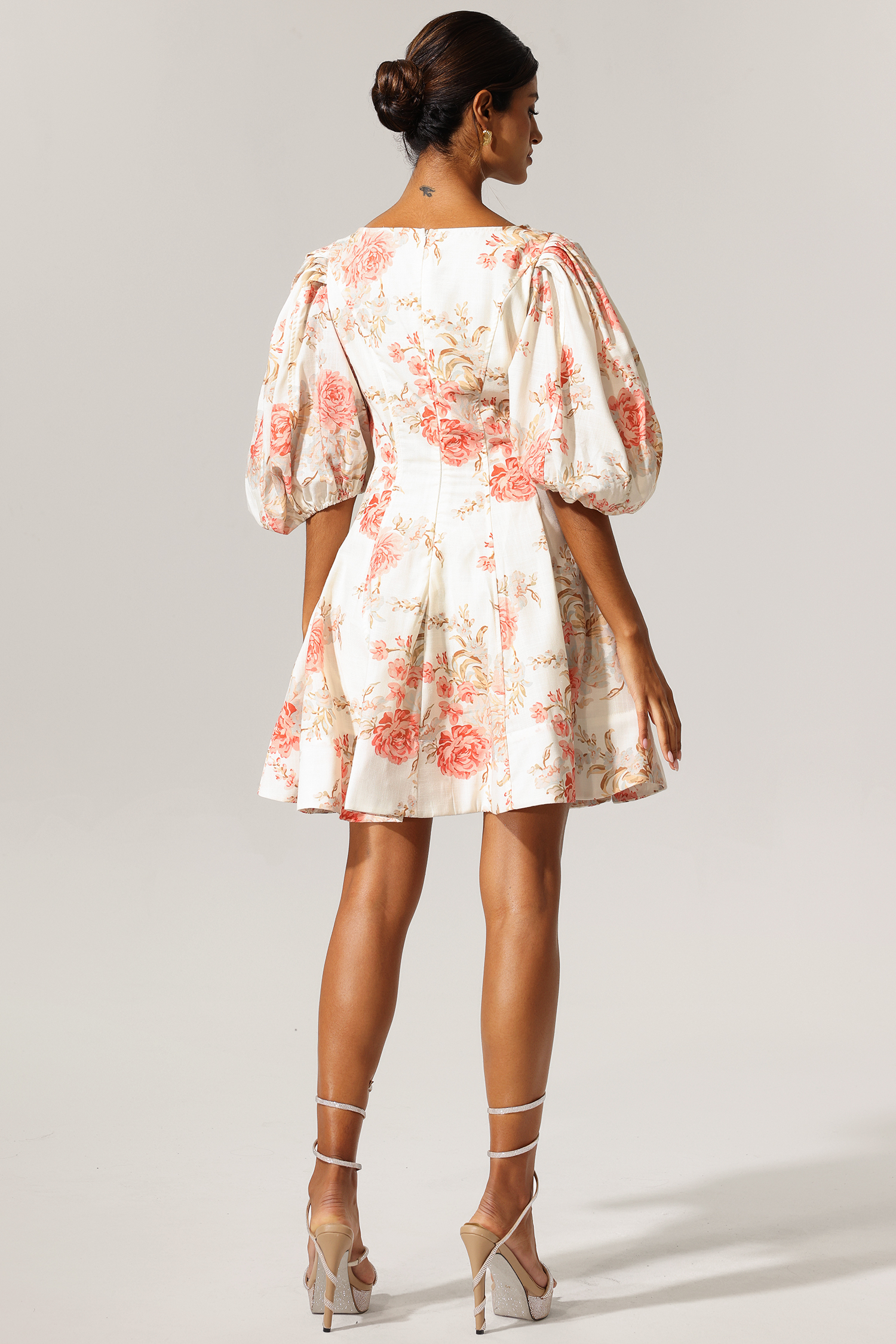 Egbert V-Neck Floral Printed Mini Dress