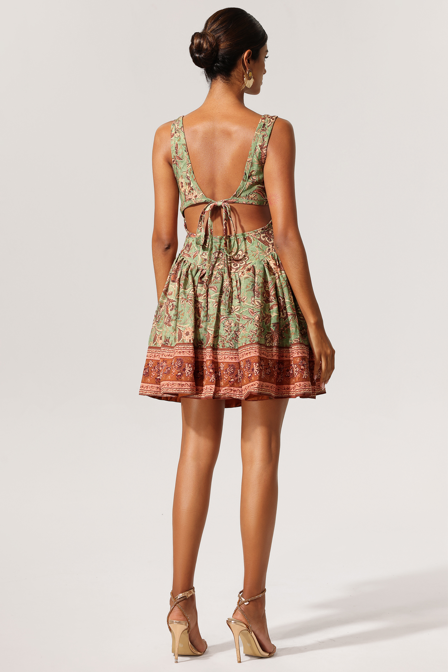 Kaylee Halter Floral Printed Mini Dress