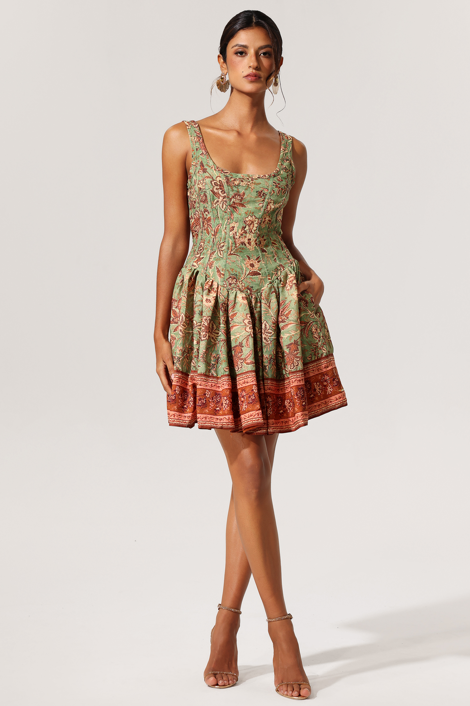 Kaylee Halter Floral Printed Mini Dress