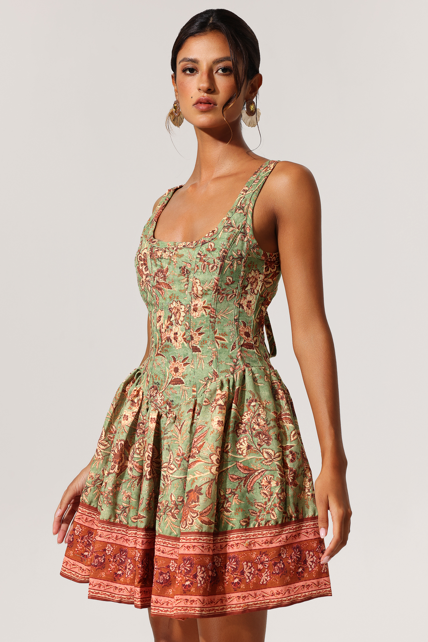 Kaylee Halter Floral Printed Mini Dress