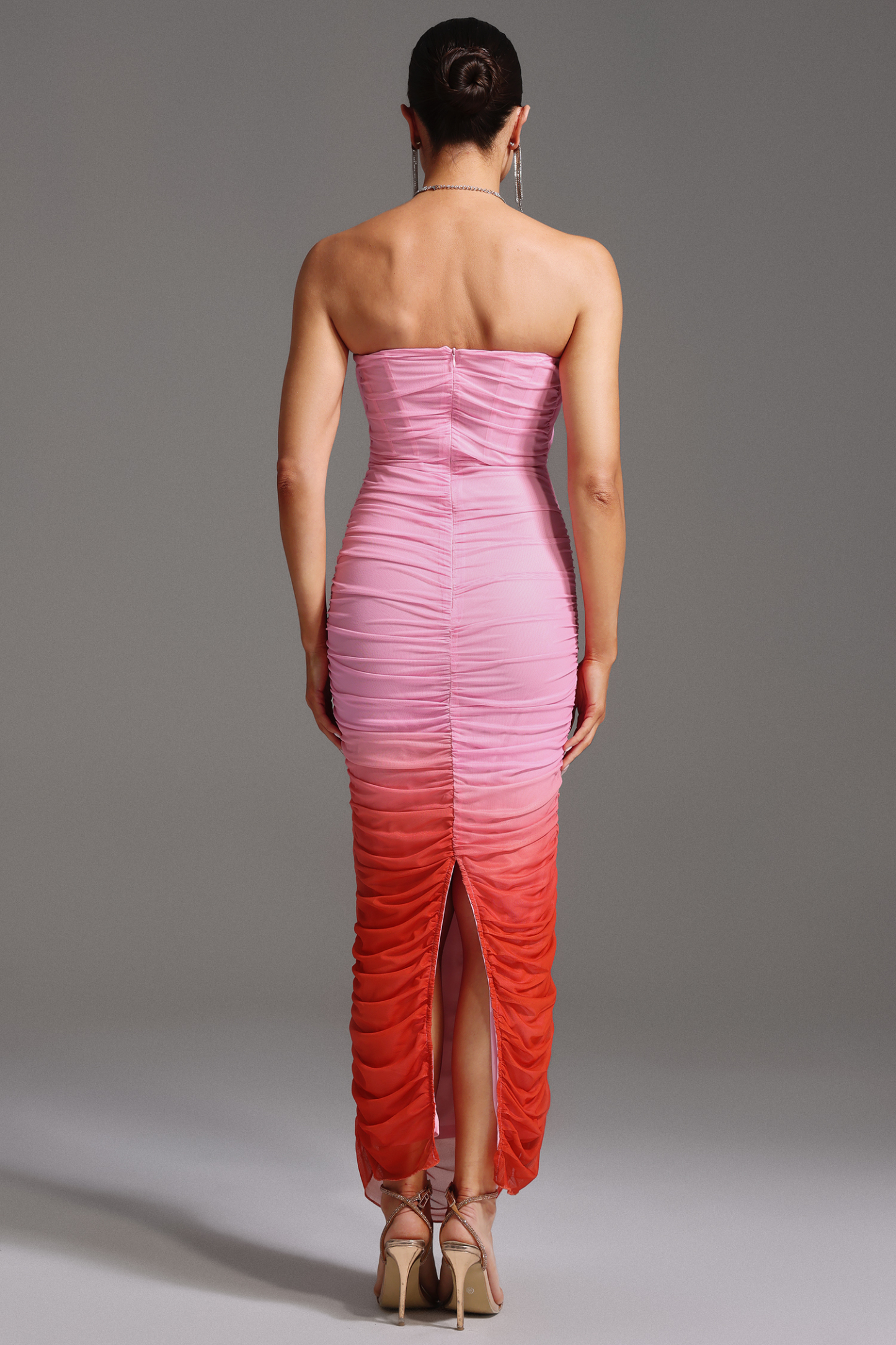 Tutti Sleeveless Gradient Fold Maxi Dress