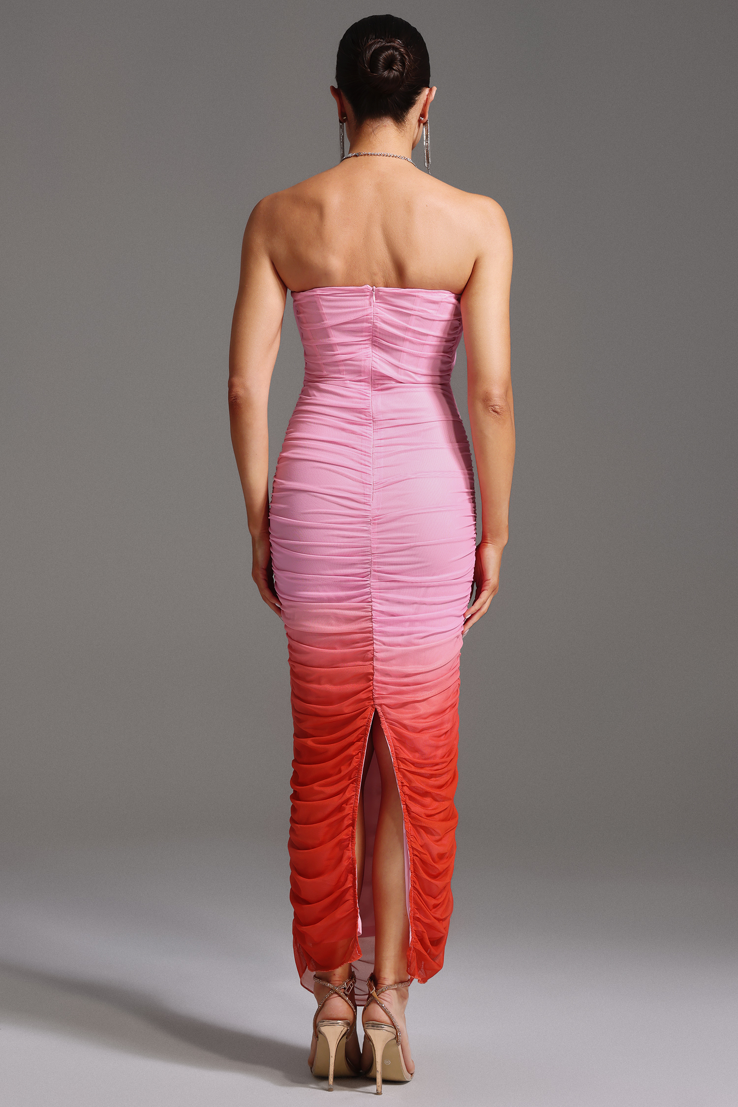 Tutti Sleeveless Gradient Fold Maxi Dress