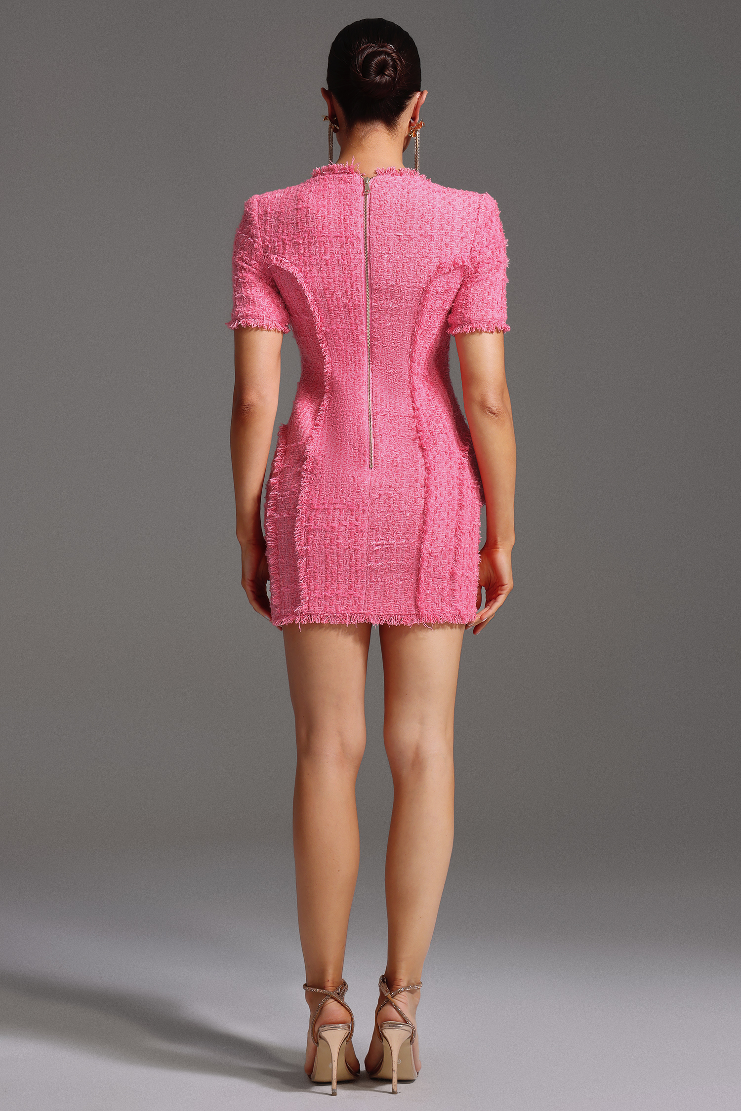 Gladys Short Sleeve Tassel Mini Dress