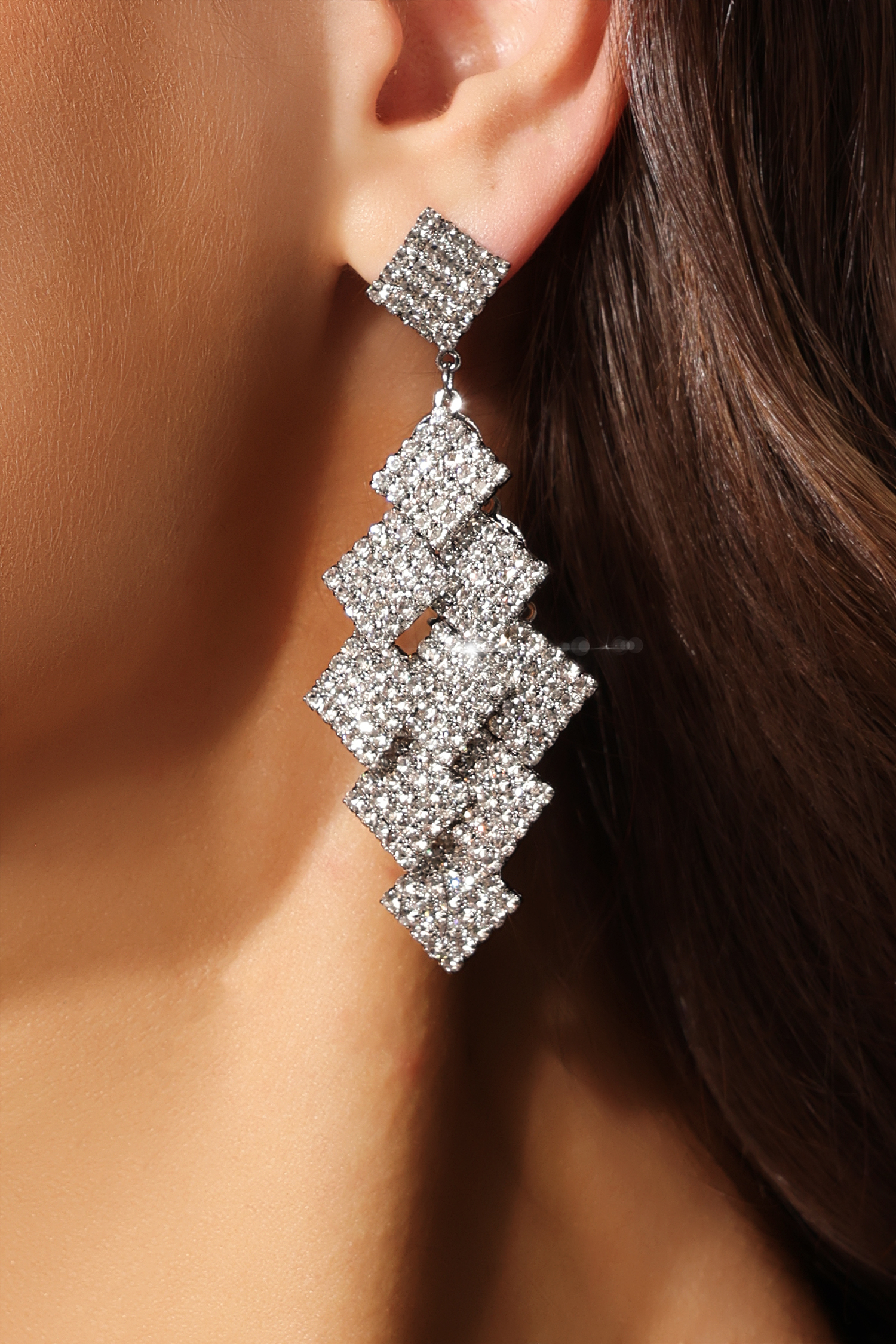Villa Rhomboid Diamond Earrings