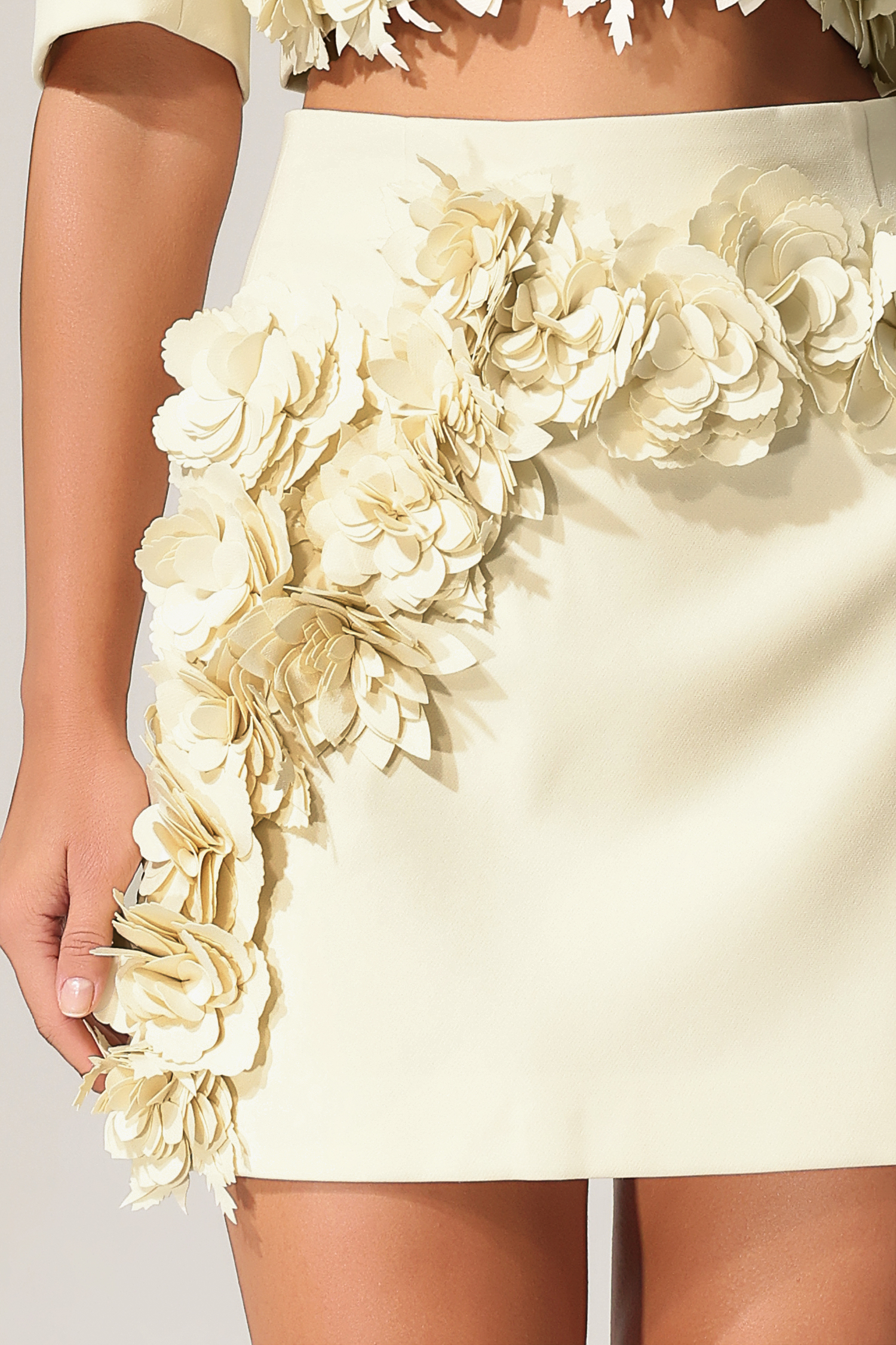 Elana hort Sleeves Flowers Mini Two-Piece Set