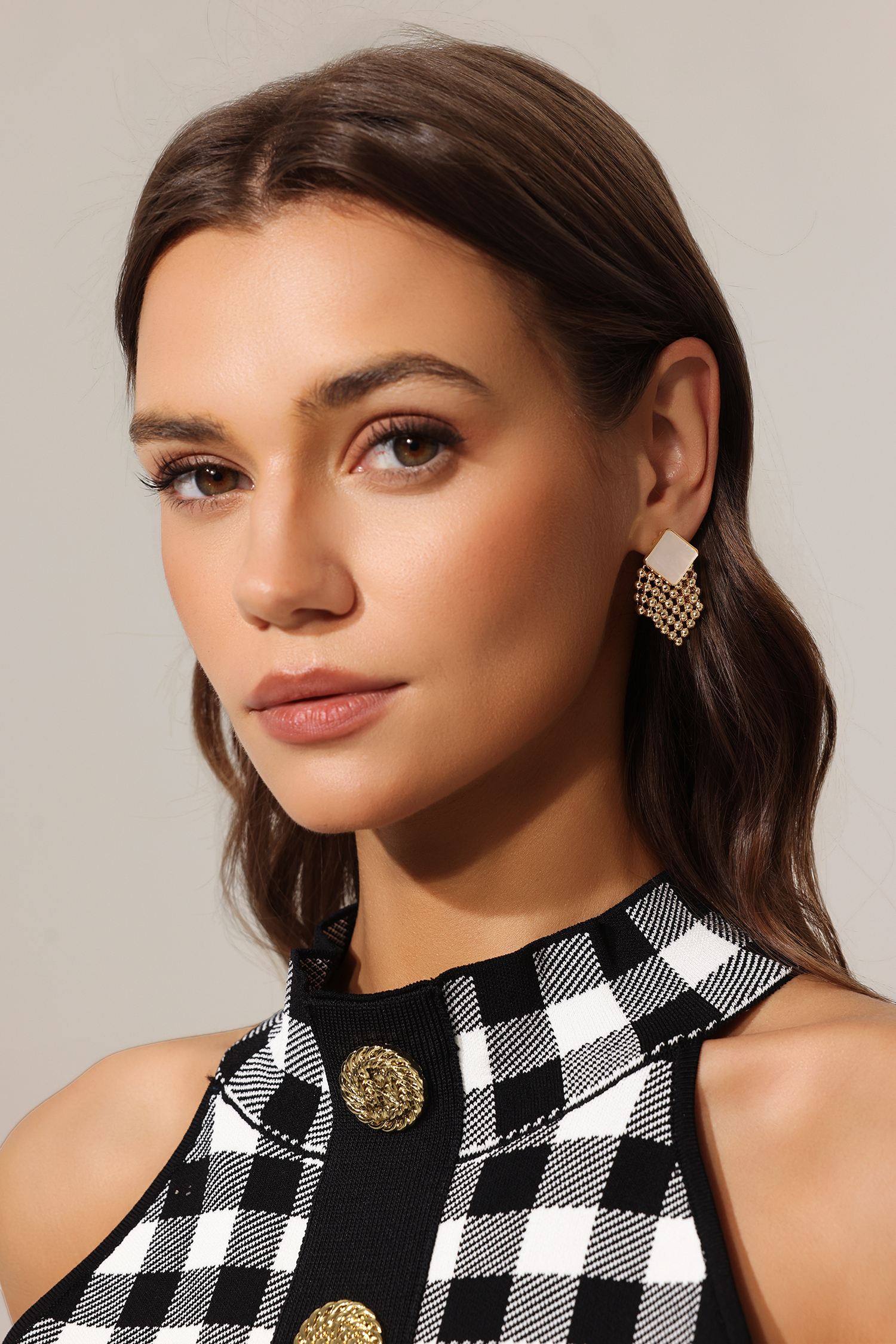 Elspeth Rhomboid Weaving  Earrings