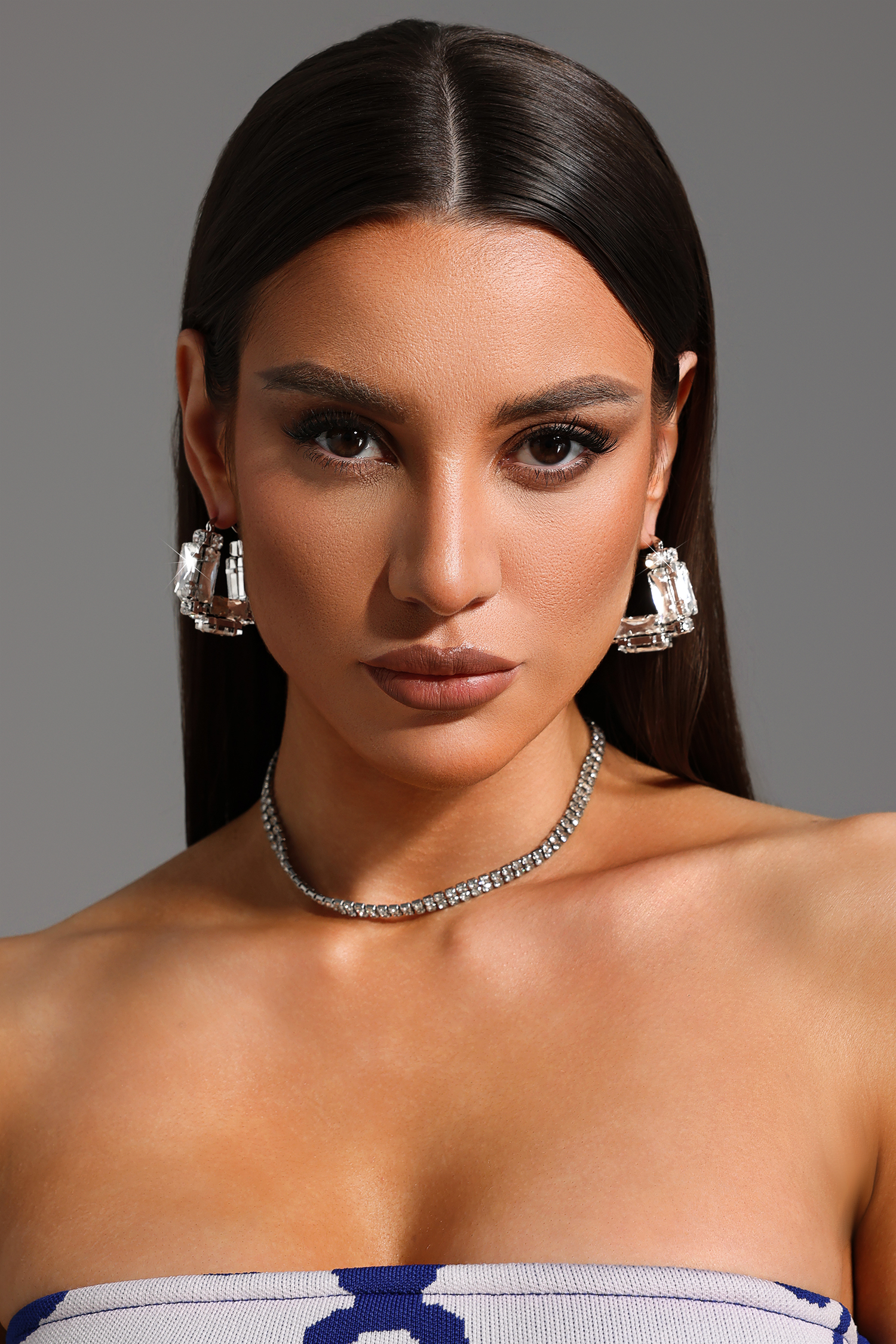 Yako Diamond Square Earrings