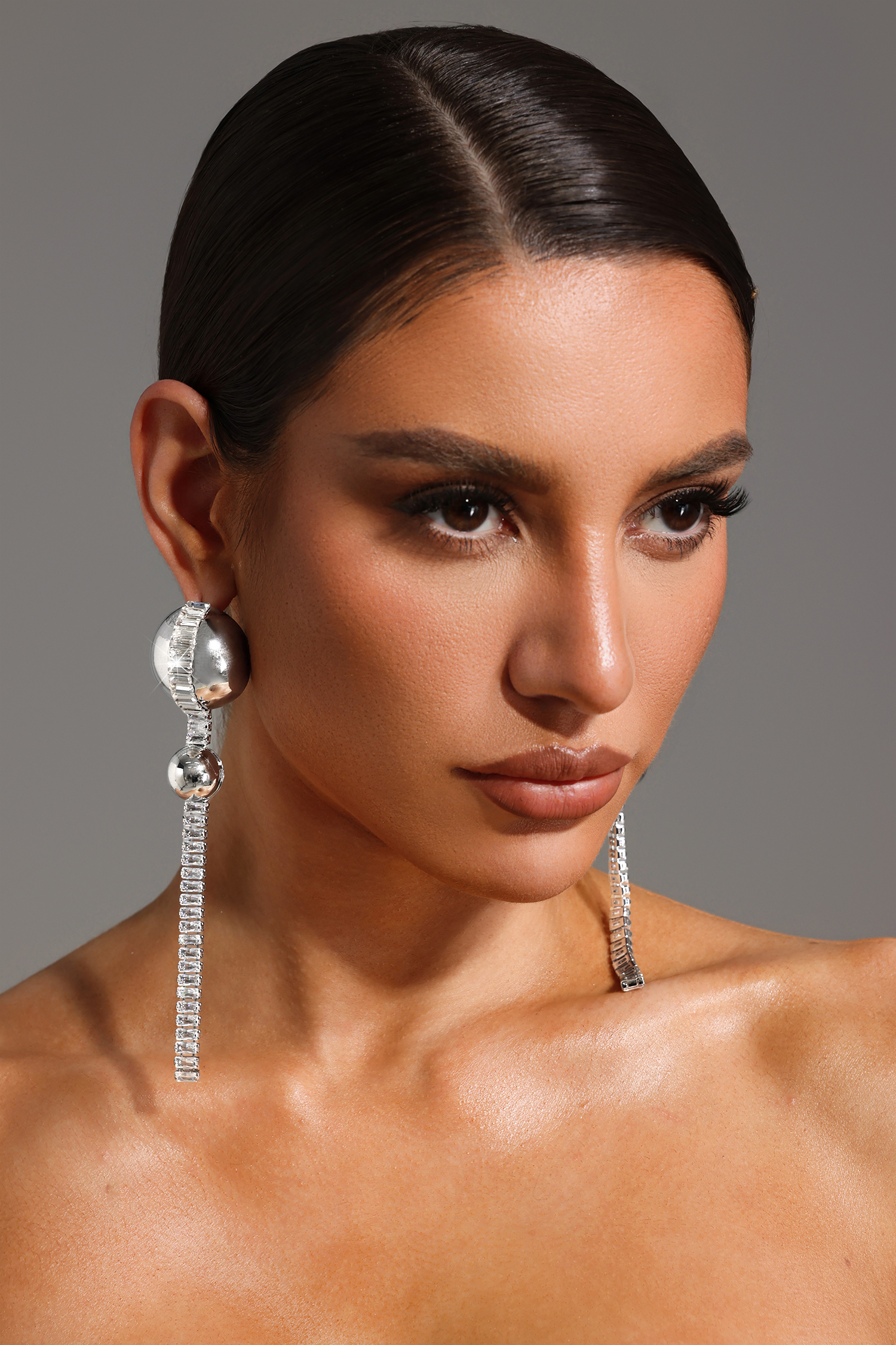 Pull Double Ball Tassels Earrings