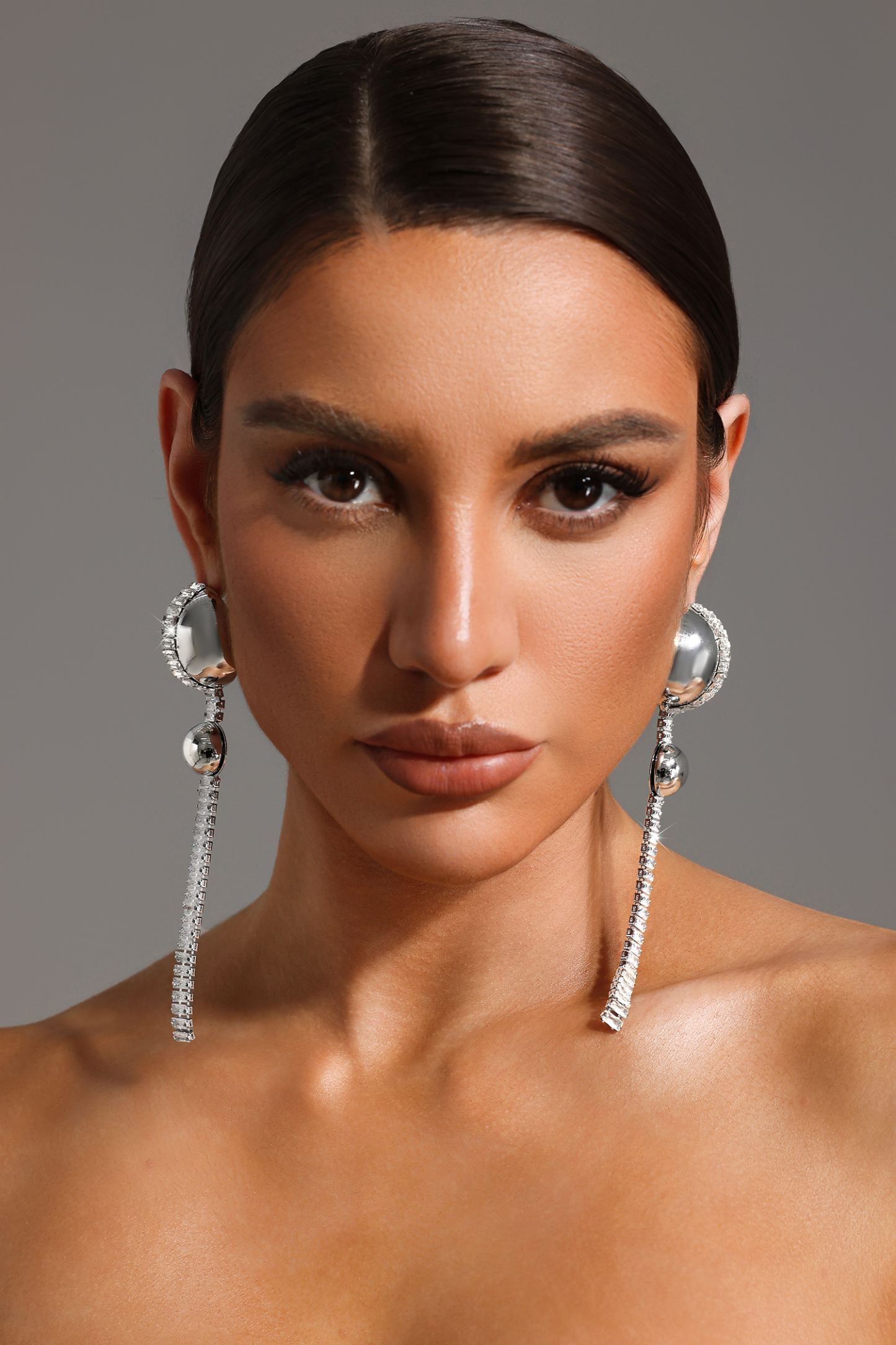 Pull Double Ball Tassels Earrings