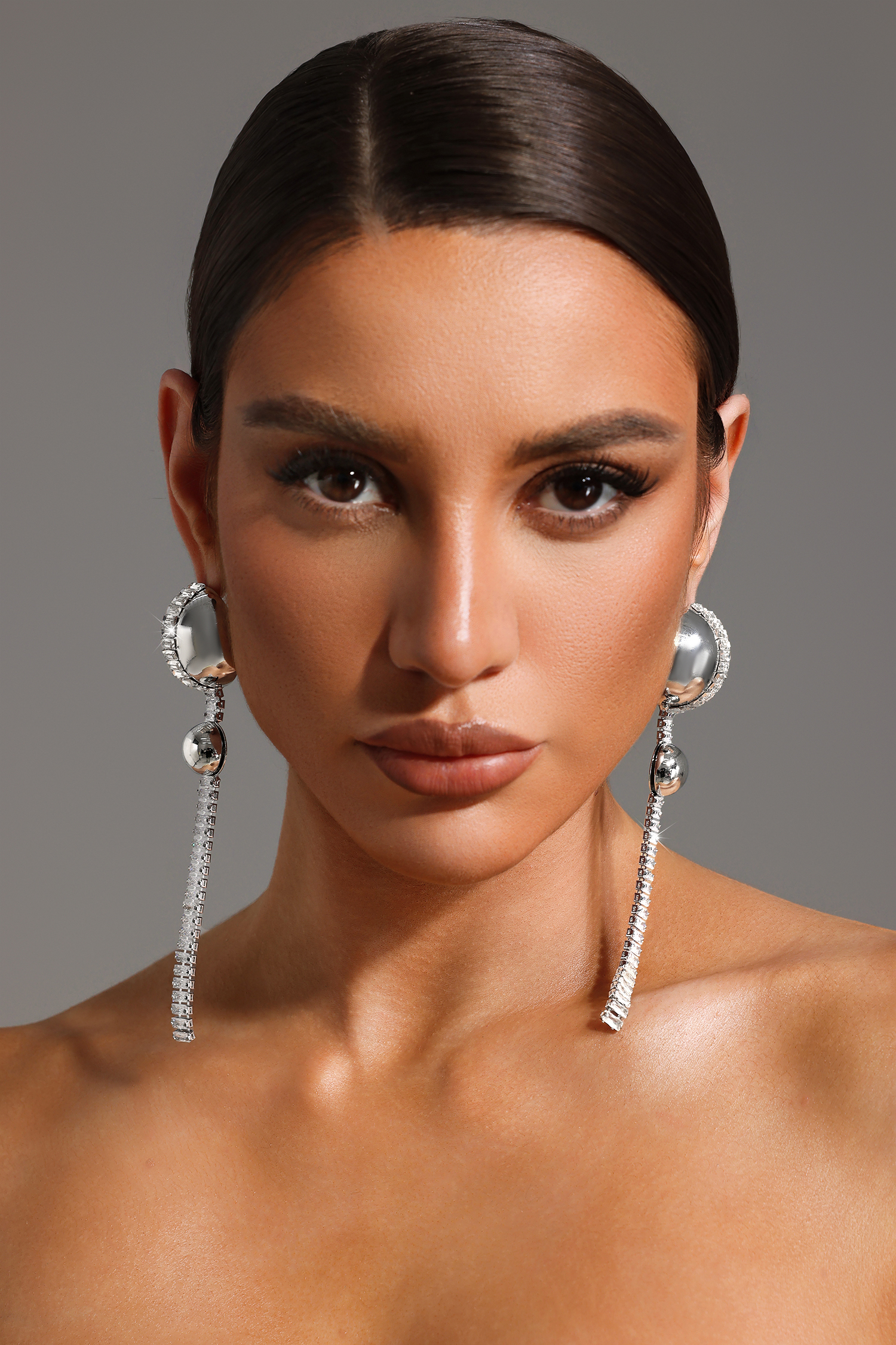 Pull Double Ball Tassels Earrings