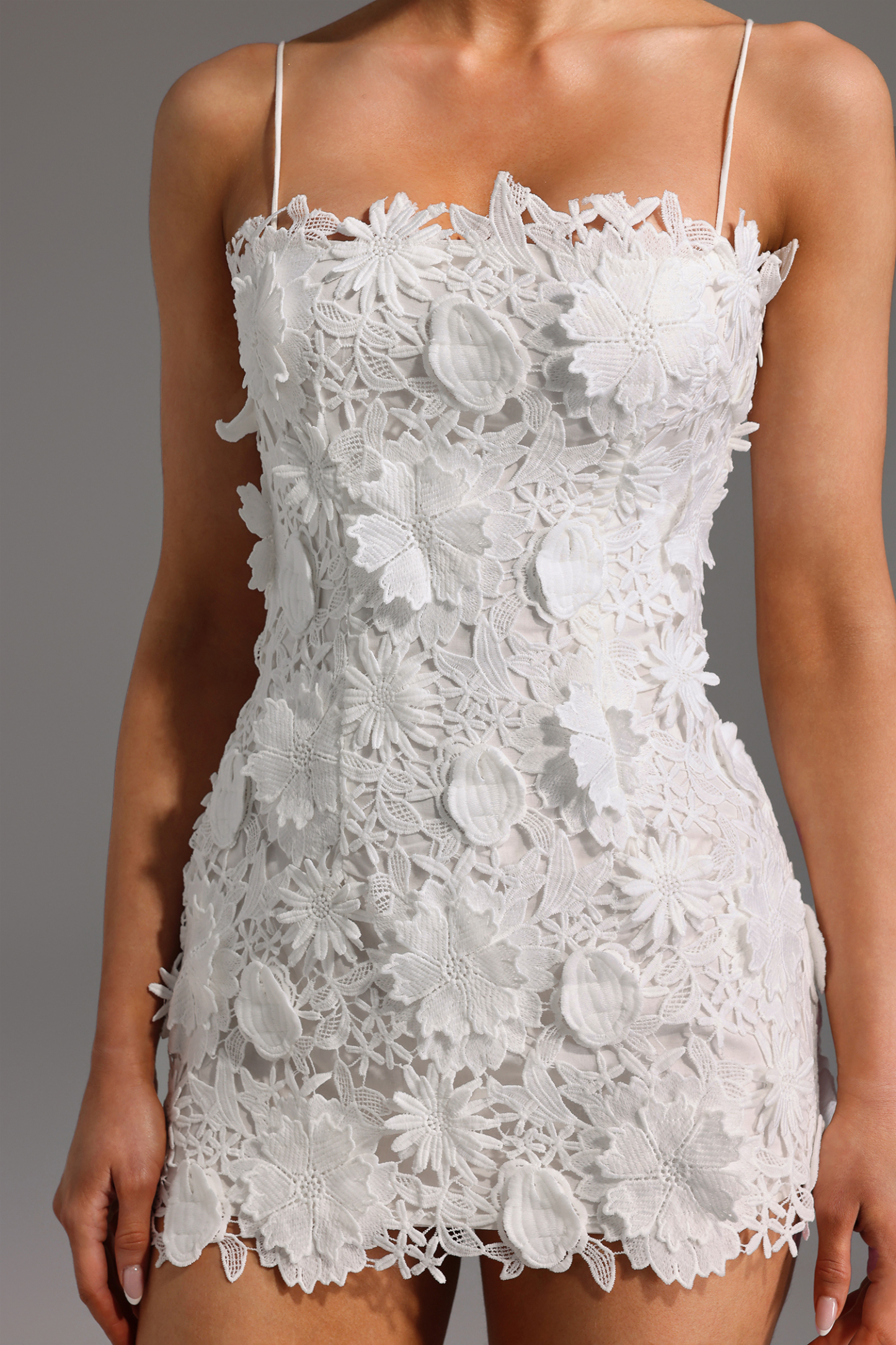 Elleri Sleeveless Flowers Mini Dress